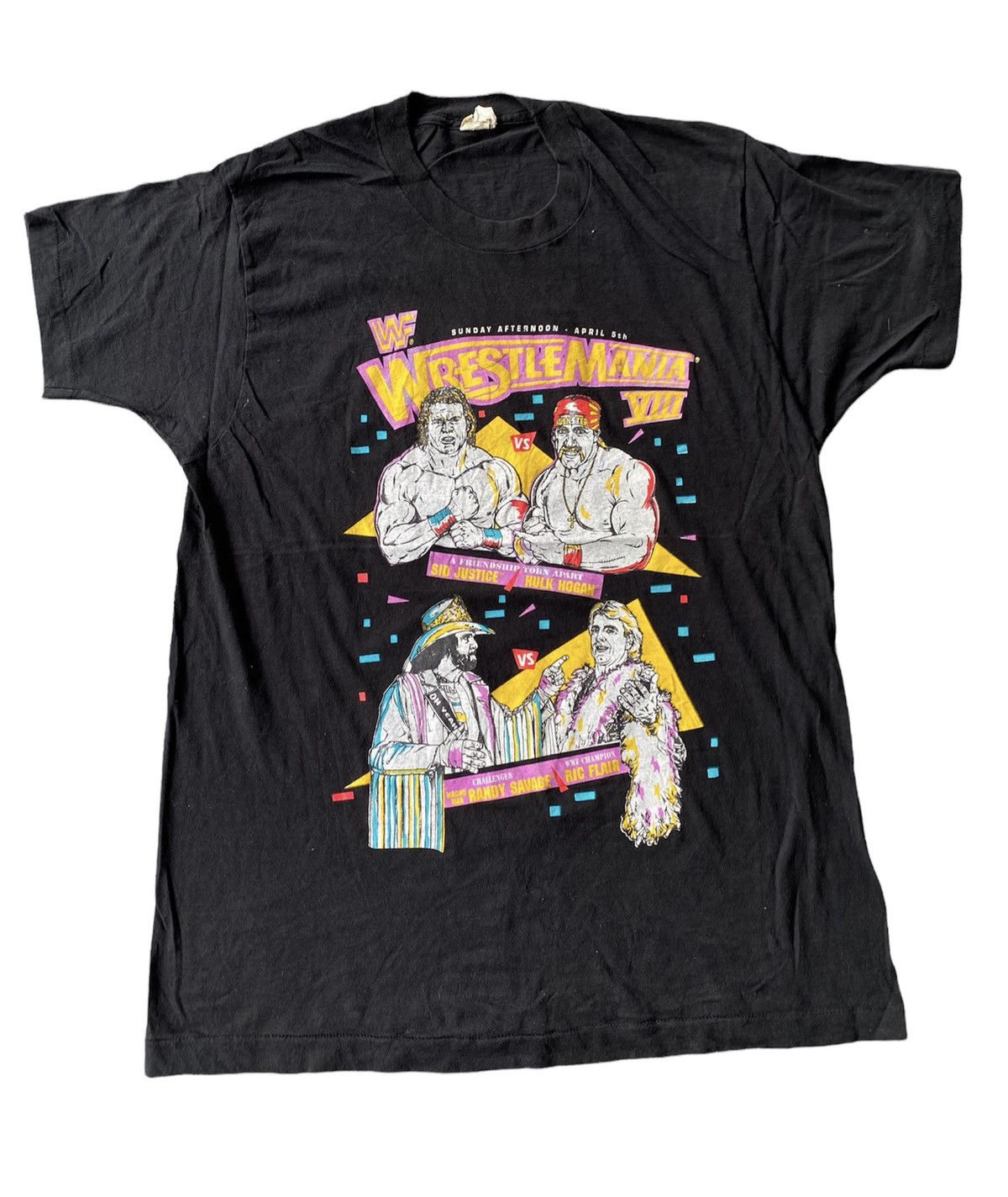 Vintage Vintage Rare 1992 WWF Wrestlemania 8 Wrestling T-Shirt Size US XL / EU 56 / 4 - 1 Thumbnail
