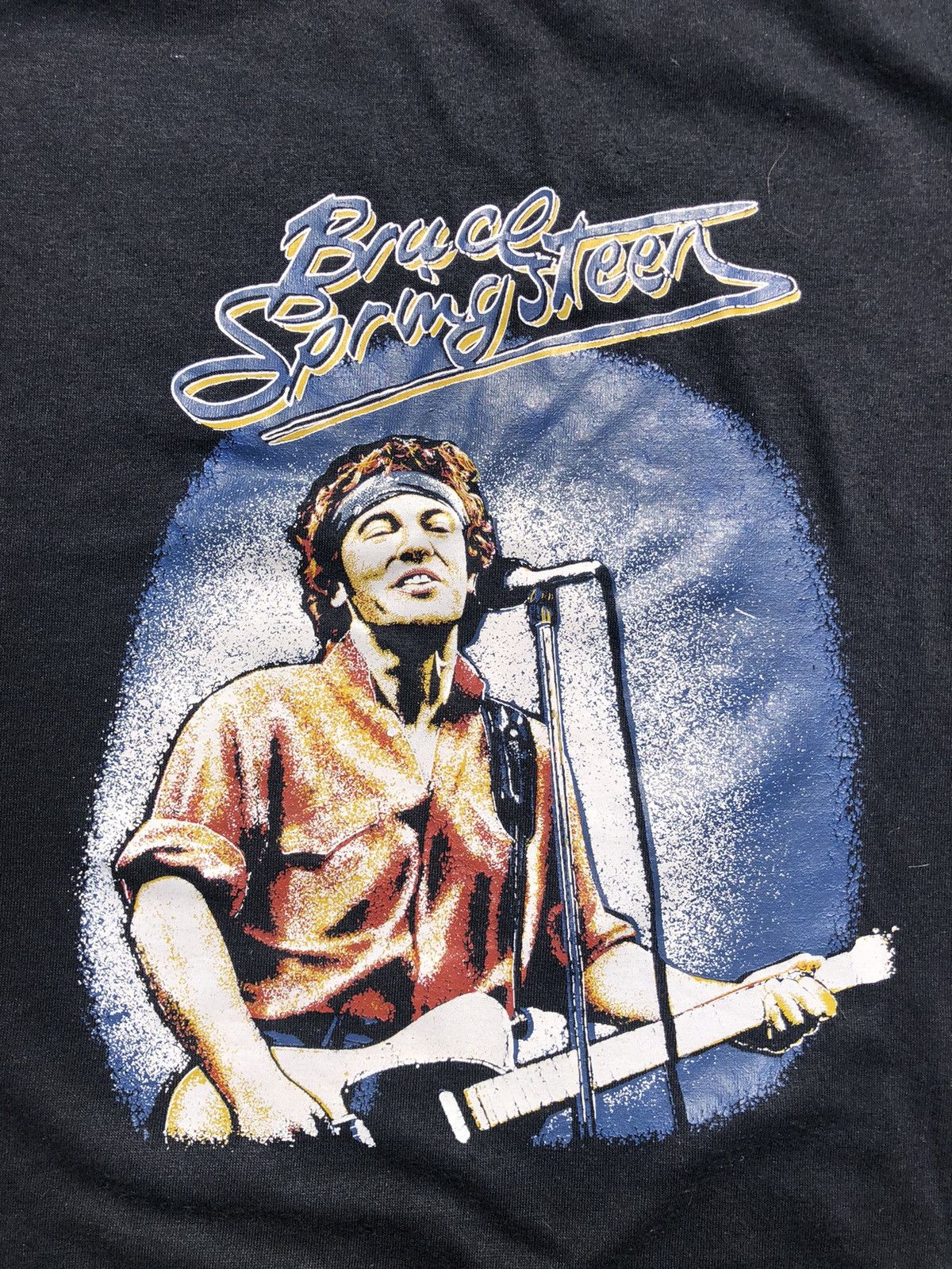 Band Tees Vintage 80s Bruce Springsteen Woodstock Tour T-Shirt Size US M / EU 48-50 / 2 - 3 Thumbnail