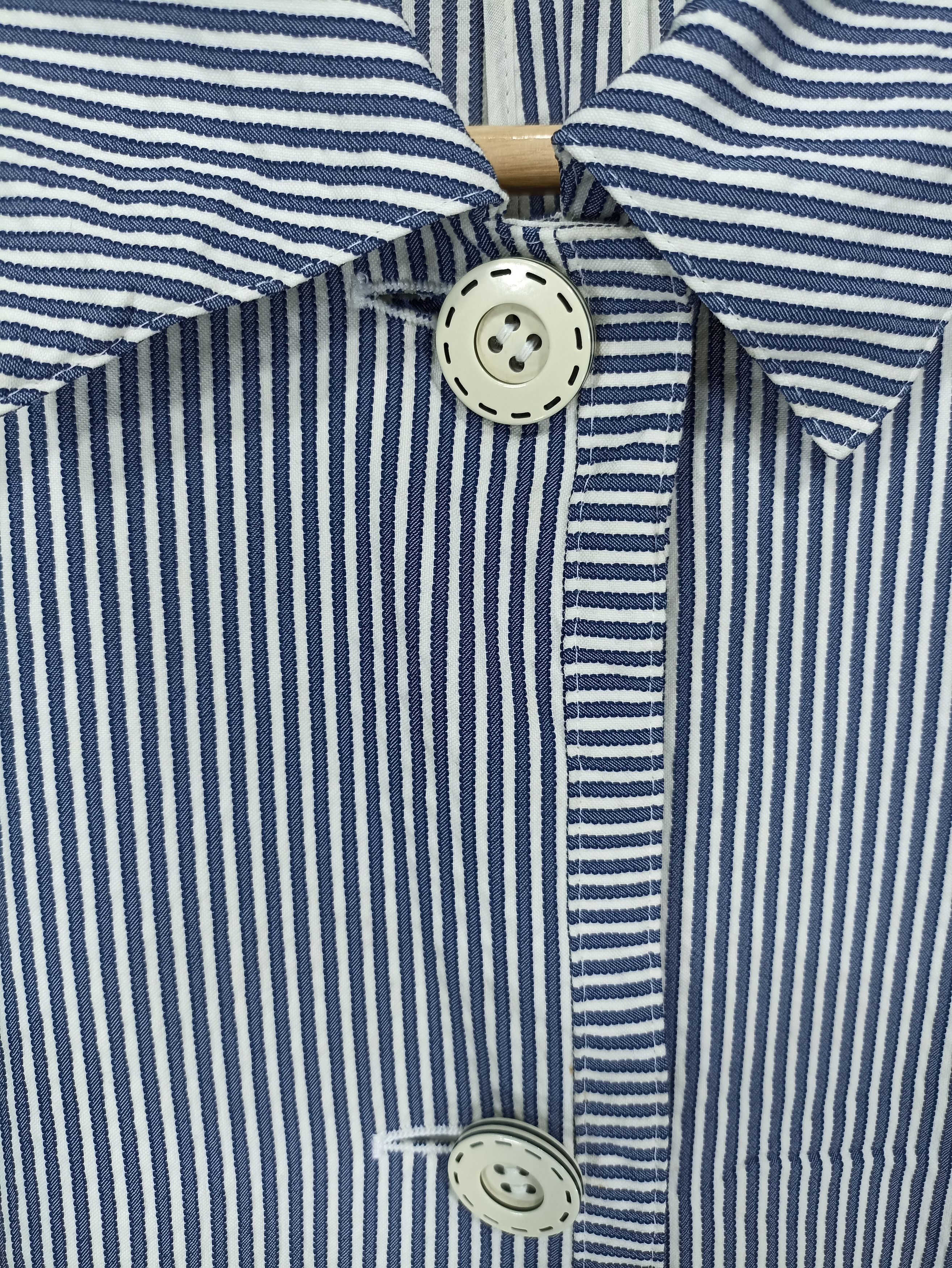 Designer × Japanese Brand × Vintage Vintage Leilian Hickory Stripe Button Up Size US S / EU 44-46 / 1 - 4 Thumbnail