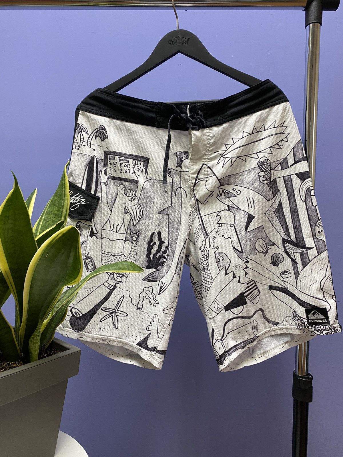 Quiksilver Rare Quicksilver Aritz Aranburu BoardShorts SwimWear graphic Size US 34 / EU 50 - 1 Thumbnail