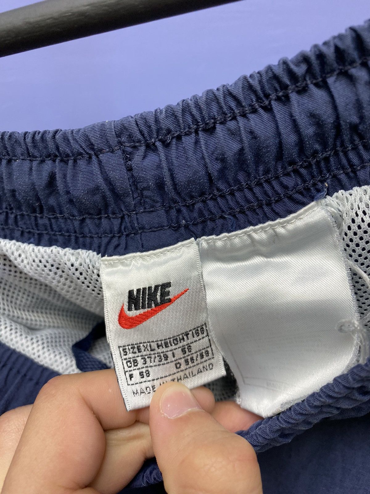 Nike × Vintage Vintage 90s Nike Blue Shorts Size XL Size US 34 / EU 50 - 8 Thumbnail
