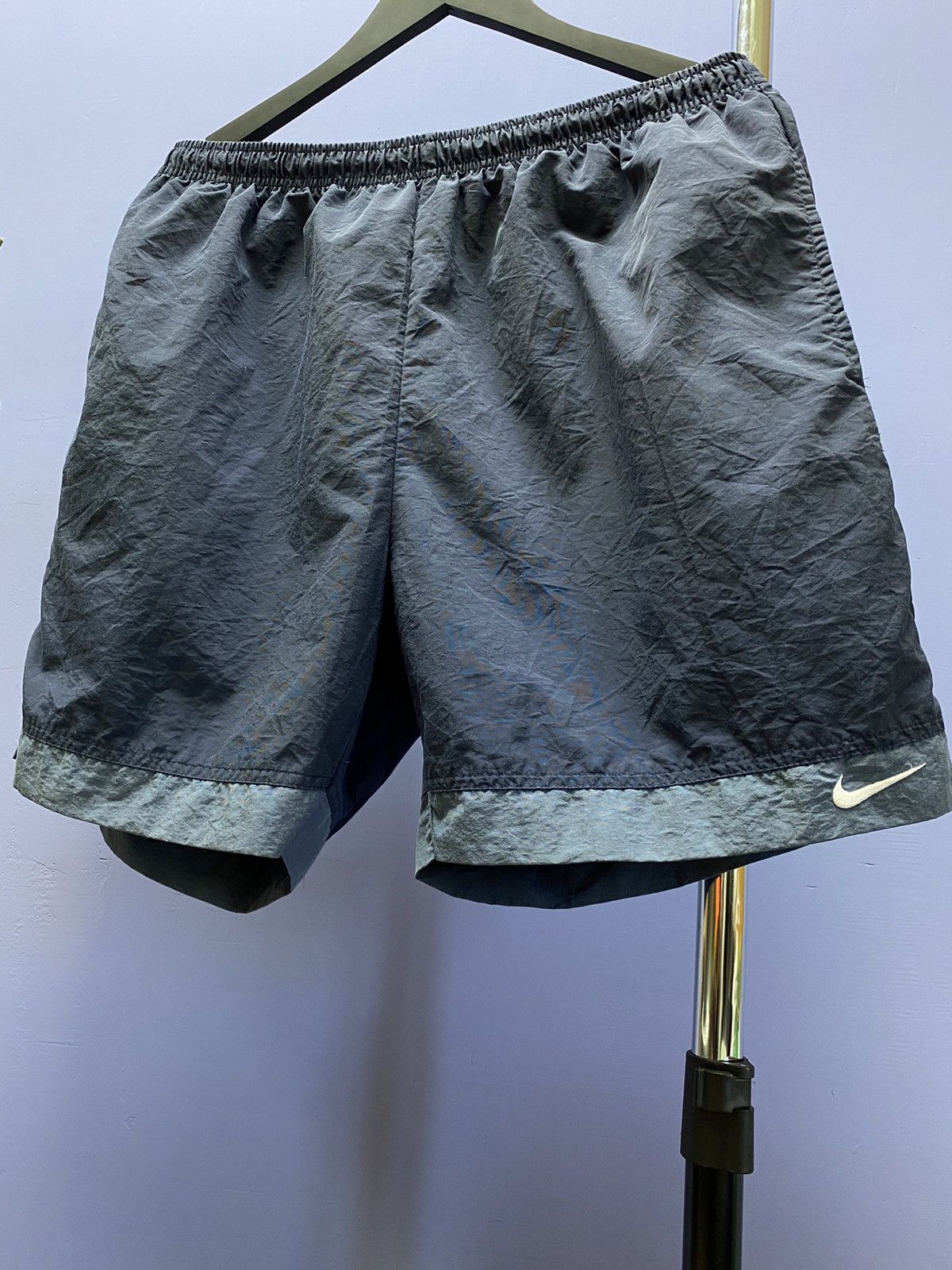 Nike × Vintage Vintage 90s Nike Blue Shorts Size XL Size US 34 / EU 50 - 5 Thumbnail