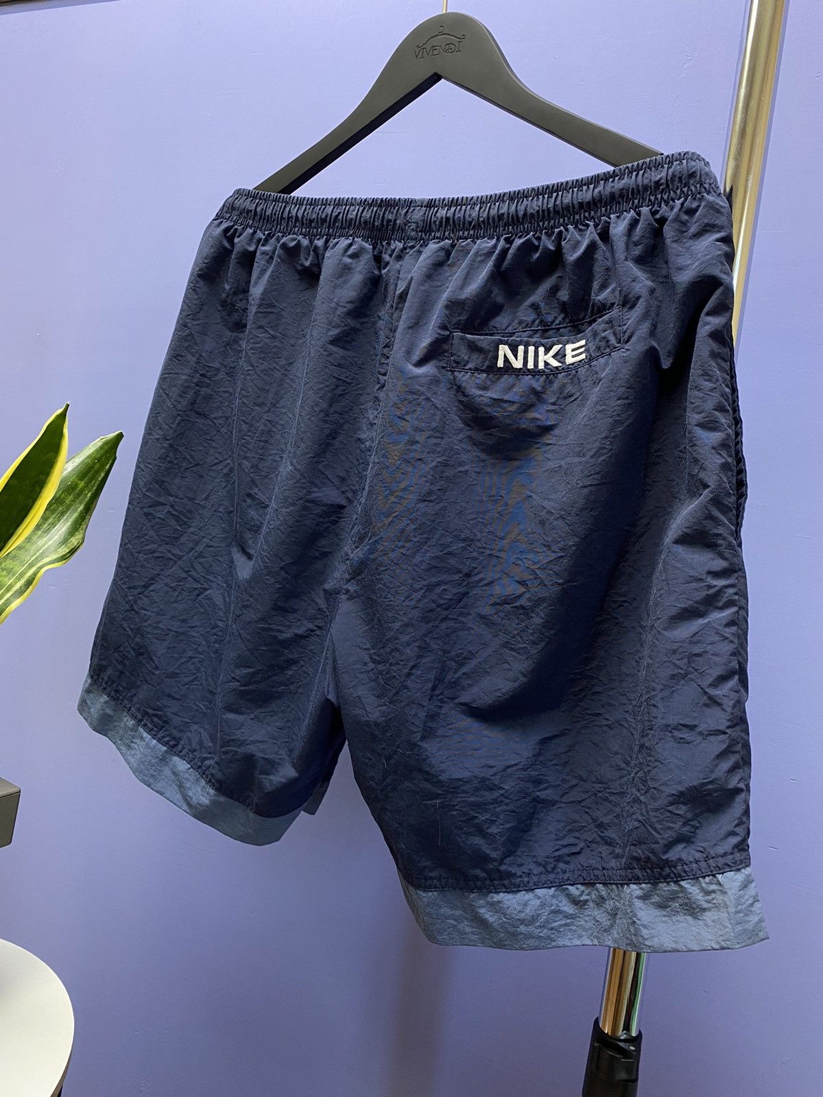 Nike × Vintage Vintage 90s Nike Blue Shorts Size XL Size US 34 / EU 50 - 11 Thumbnail
