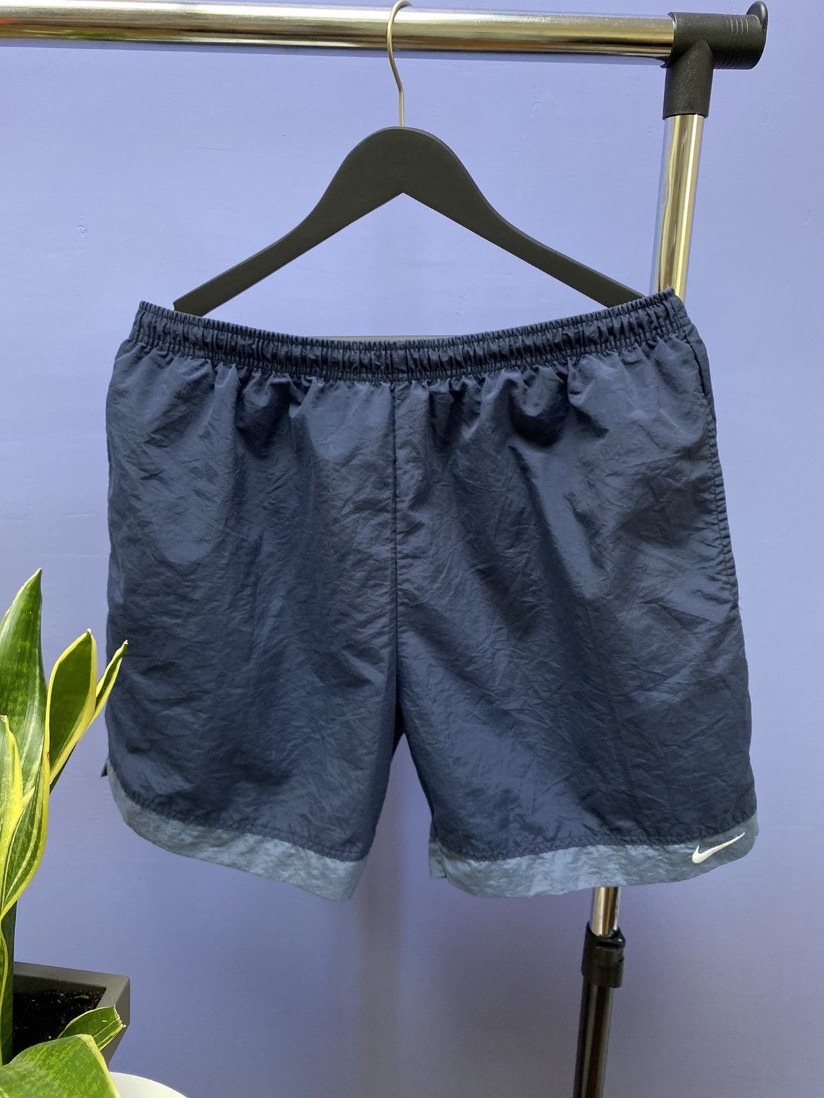 Nike × Vintage Vintage 90s Nike Blue Shorts Size XL Size US 34 / EU 50 - 4 Thumbnail