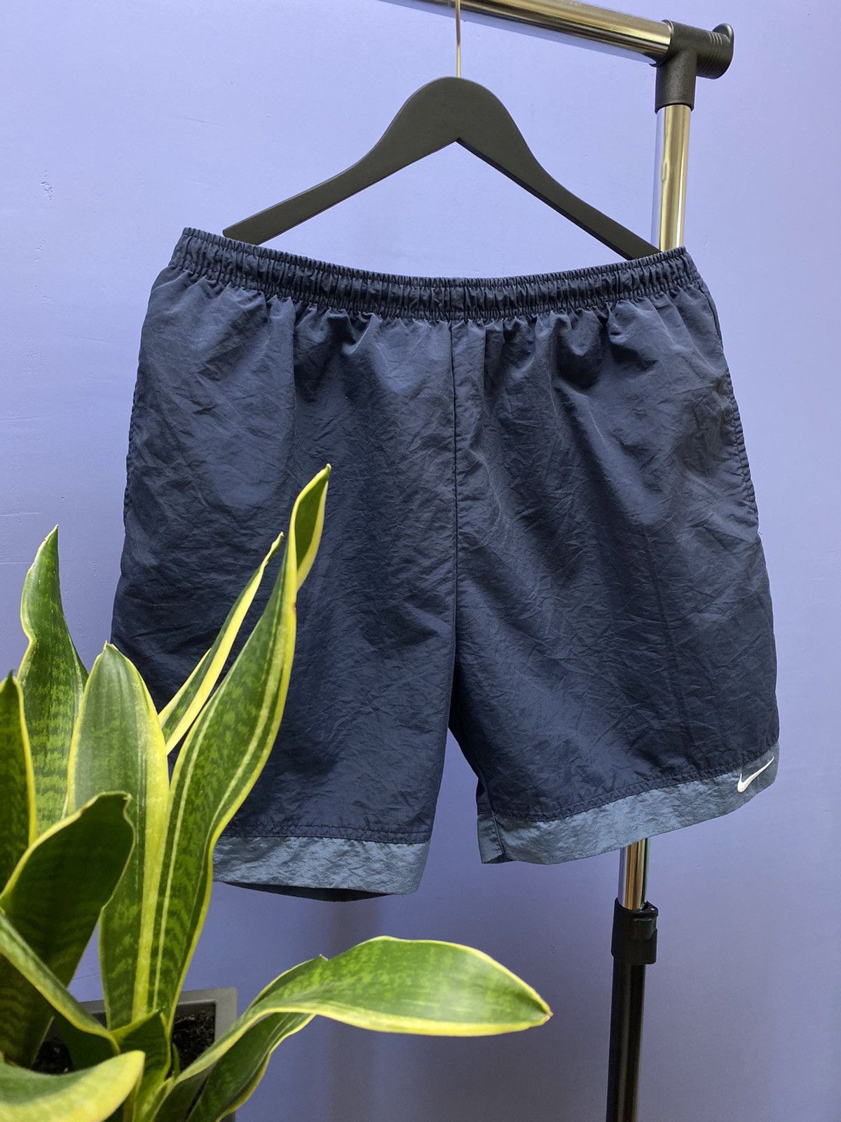 Nike × Vintage Vintage 90s Nike Blue Shorts Size XL Size US 34 / EU 50 - 3 Thumbnail