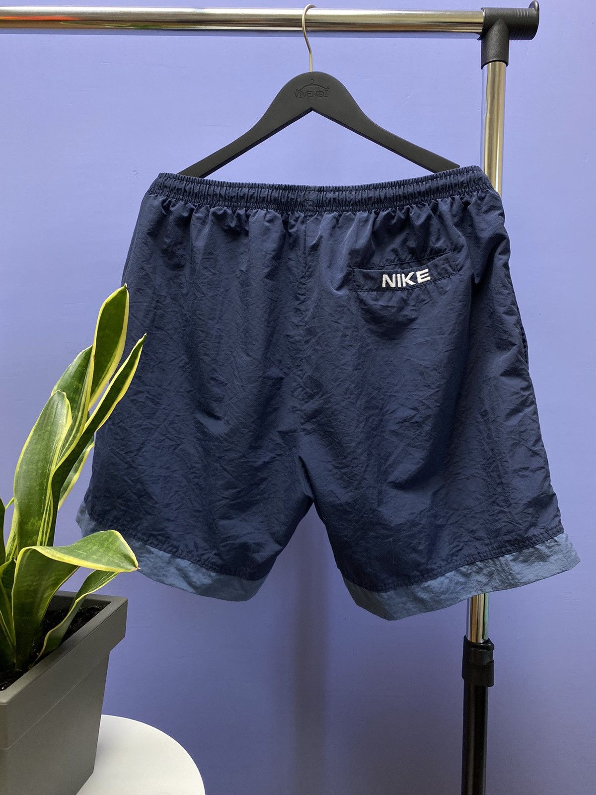 Nike × Vintage Vintage 90s Nike Blue Shorts Size XL Size US 34 / EU 50 - 10 Thumbnail