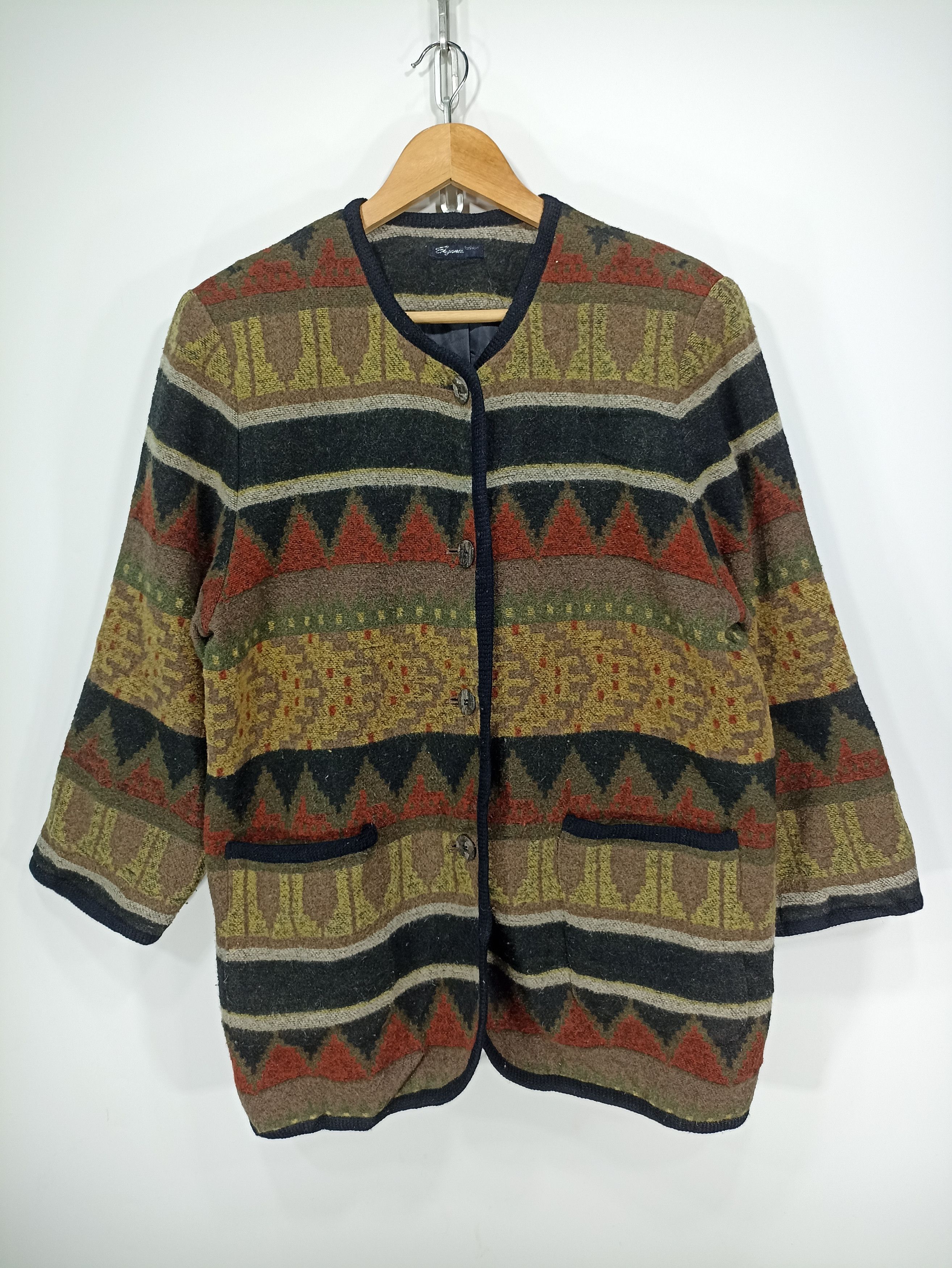 Japanese Brand × Vintage Vintage Japanese Elegance Fashion Wool Cardigan Button Size US M / EU 48-50 / 2 - 1 Thumbnail
