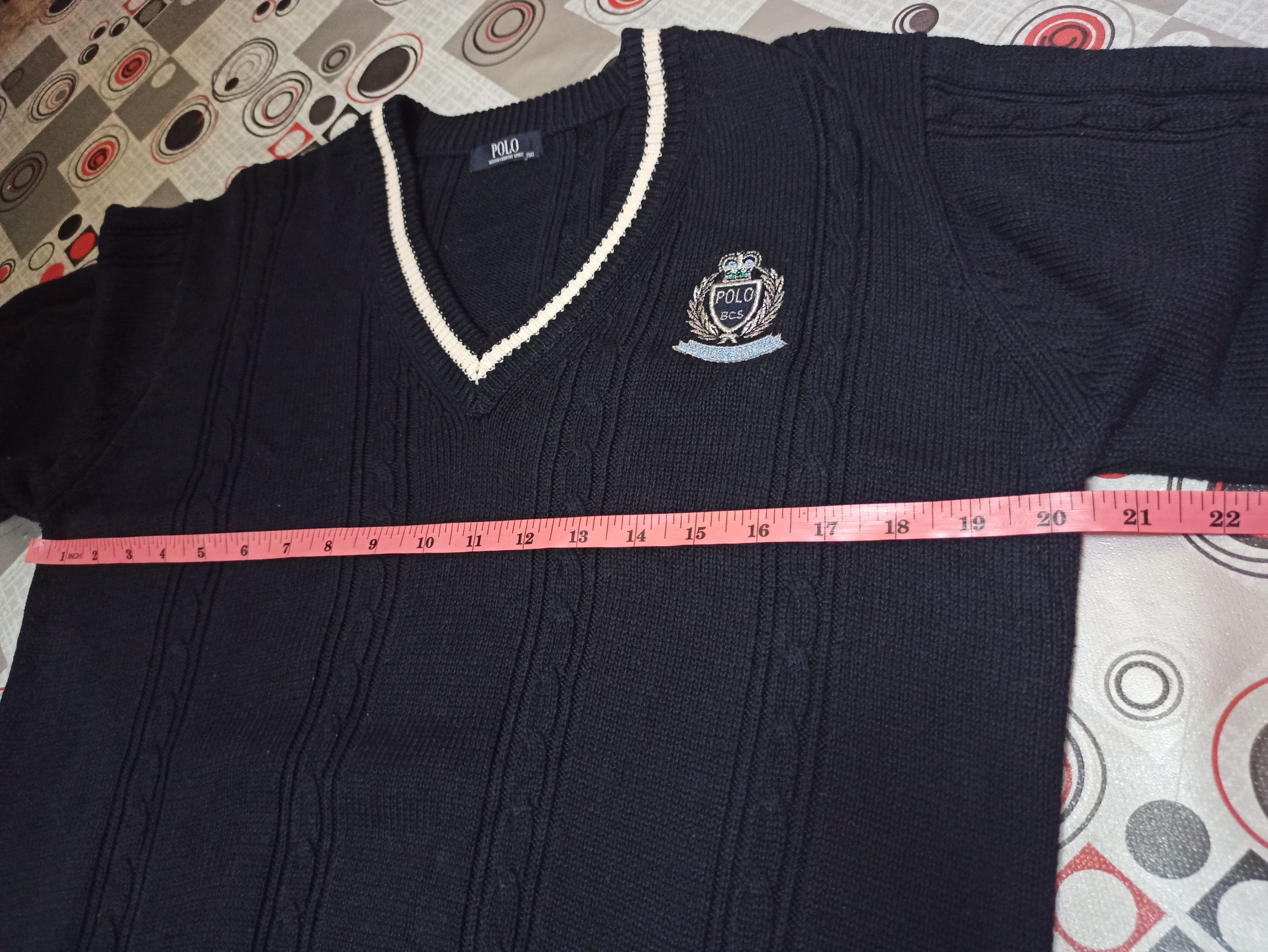 Aran Isles Knitwear Polo British Country Spirit BCS Knitwear Check (c44) Size US S / EU 44-46 / 1 - 8 Thumbnail