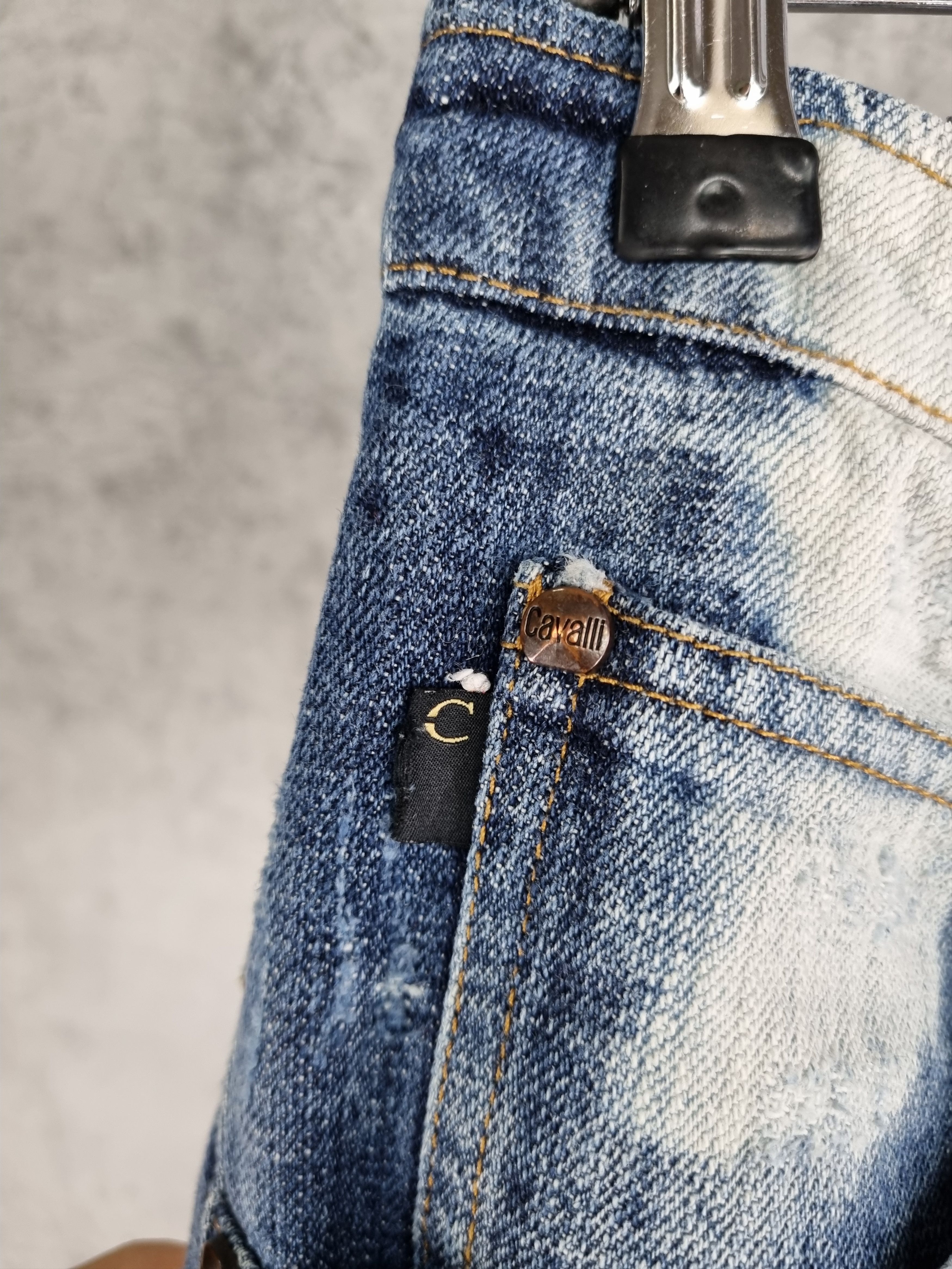 Just Cavalli × Roberto Cavalli Ripped Cavalli Destroyed Art Painter relaxed fit Jeans Size US 33 - 12 Thumbnail