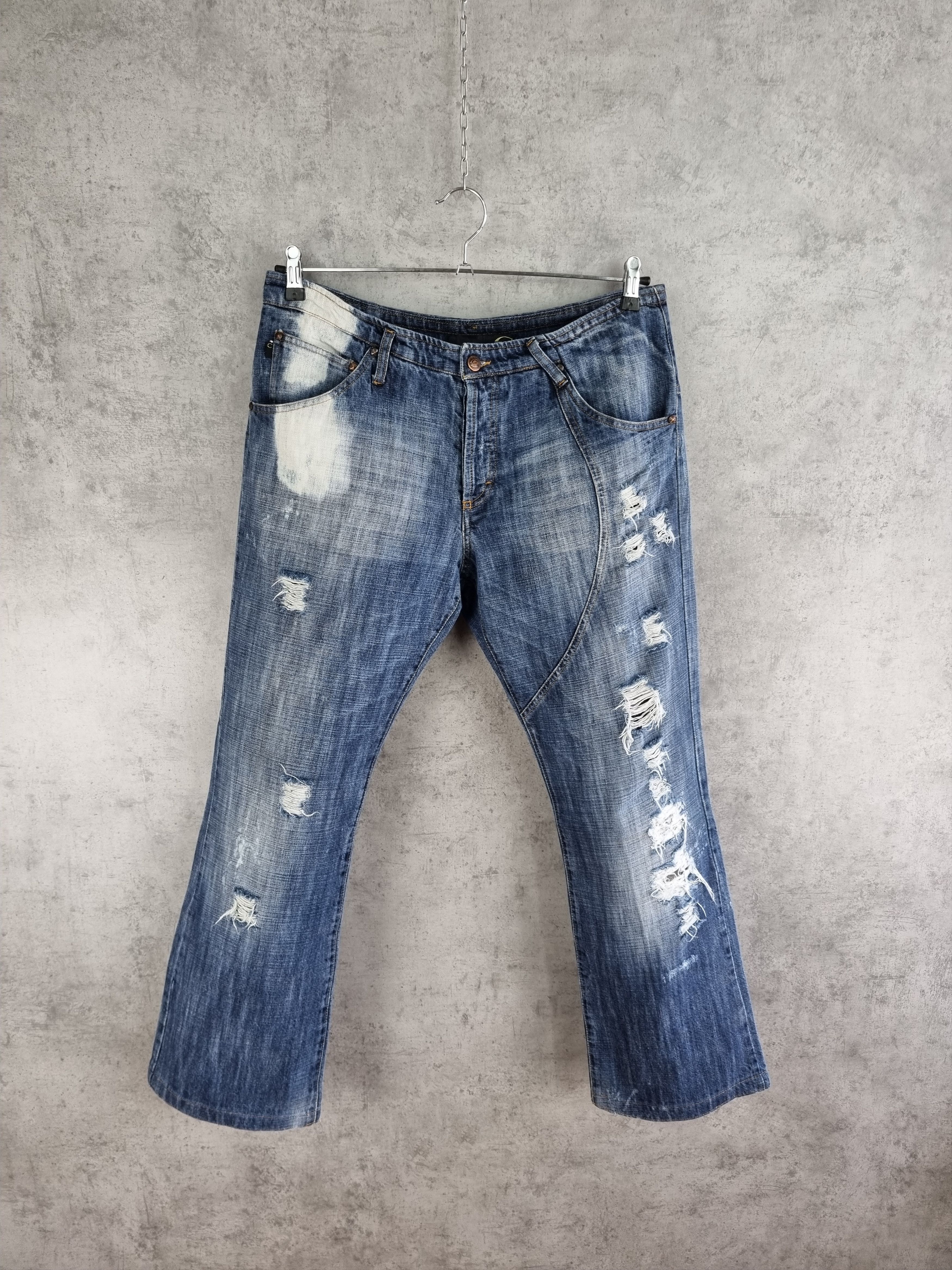 Just Cavalli × Roberto Cavalli Ripped Cavalli Destroyed Art Painter relaxed fit Jeans Size US 33 - 1 Thumbnail