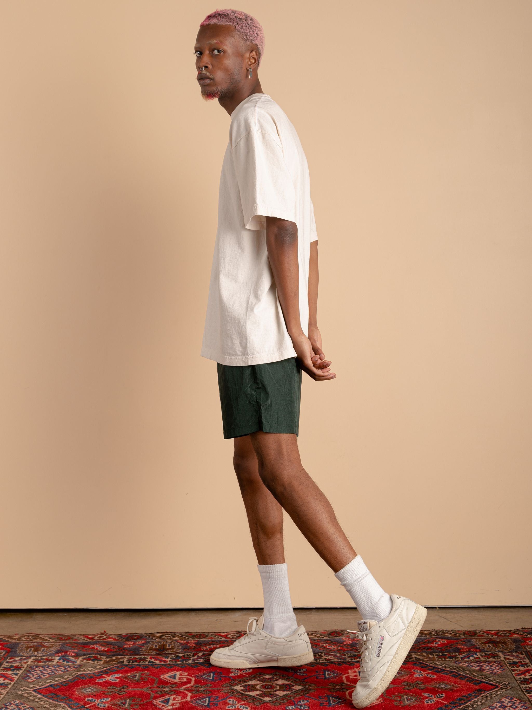 Vintage Nylon Shorts Green Size US 38 / EU 54 - 1 Thumbnail