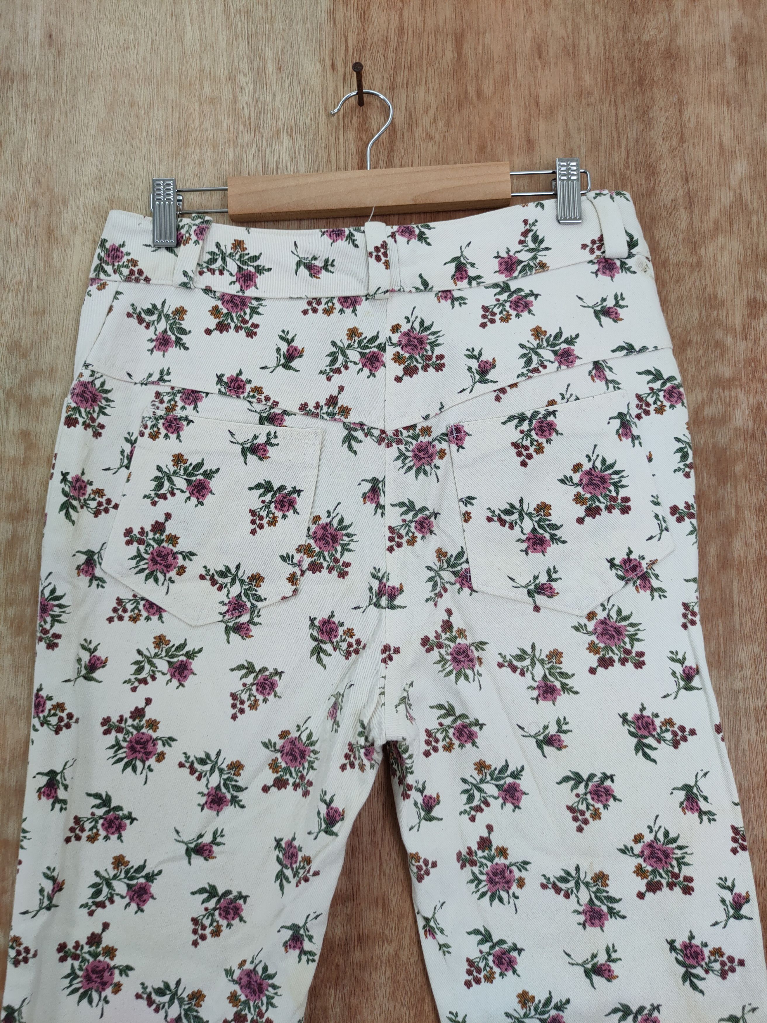 Japanese Brand DL Japan fullprint flower art casual pants #4151 Size 28" / US 6 / IT 42 - 7 Thumbnail