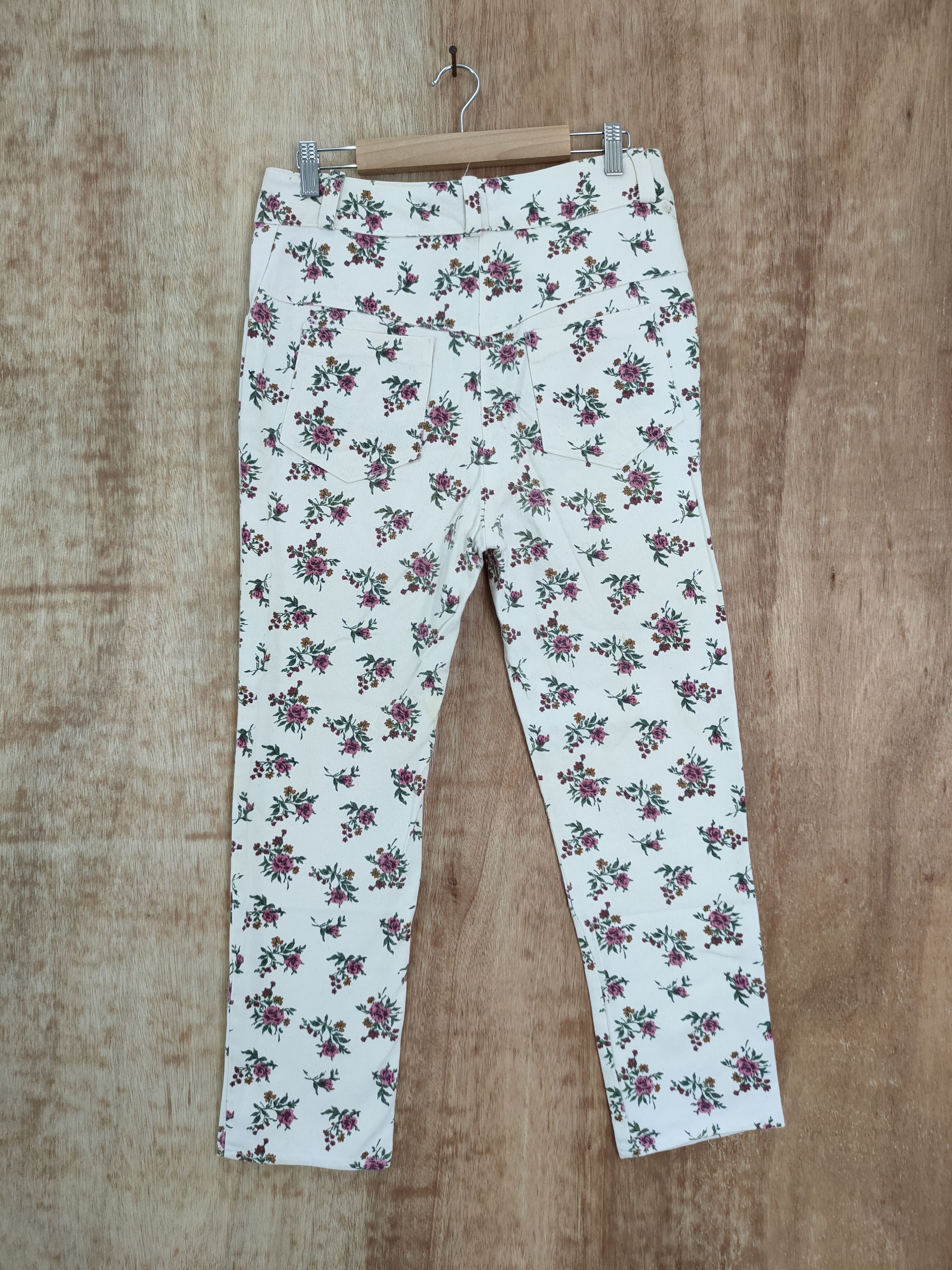 Japanese Brand DL Japan fullprint flower art casual pants #4151 Size 28" / US 6 / IT 42 - 5 Thumbnail