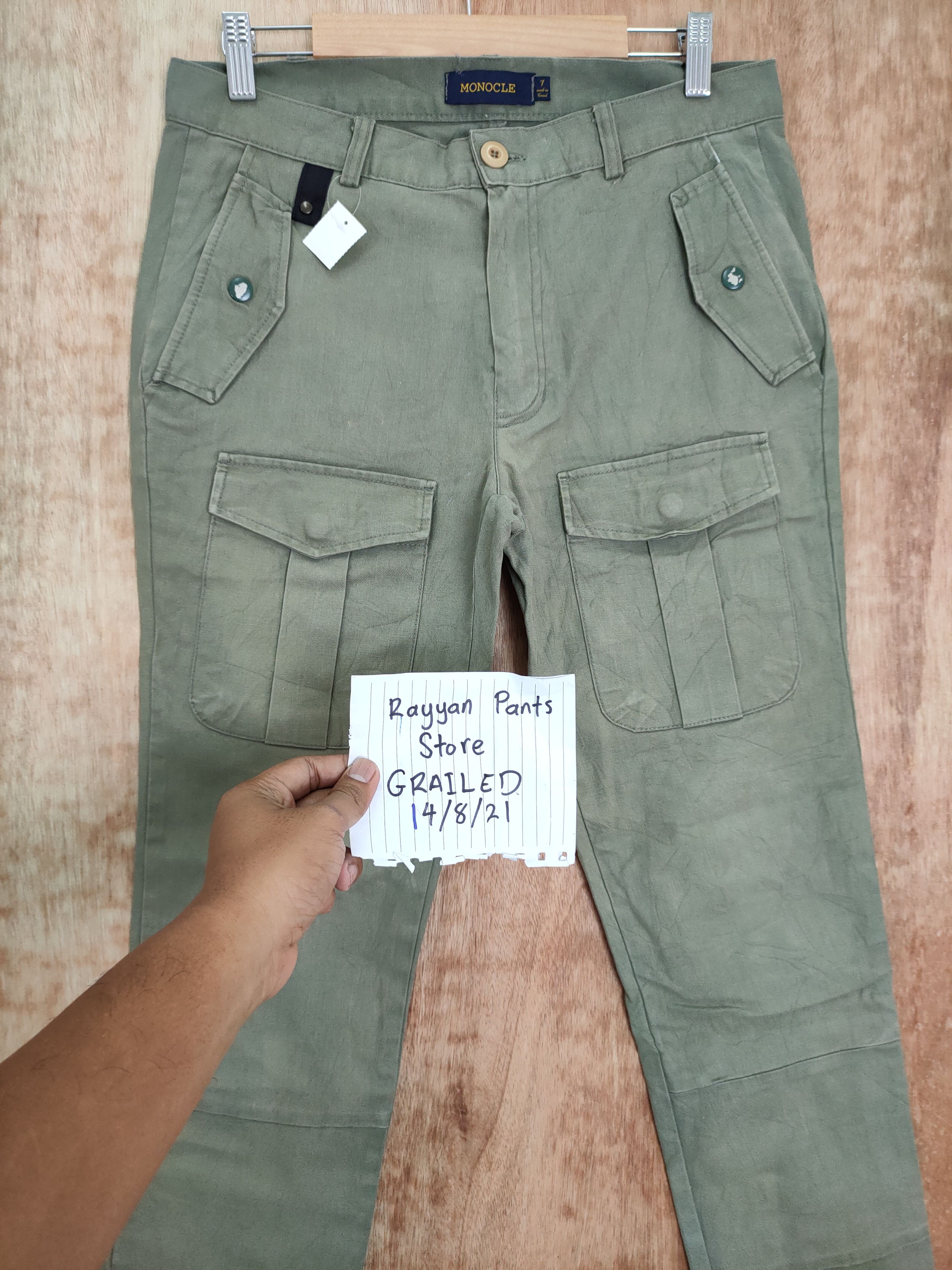 Japanese Brand DLL Monocle green multipocket tactical bush cargo pants #183 Size US 29 - 11 Thumbnail