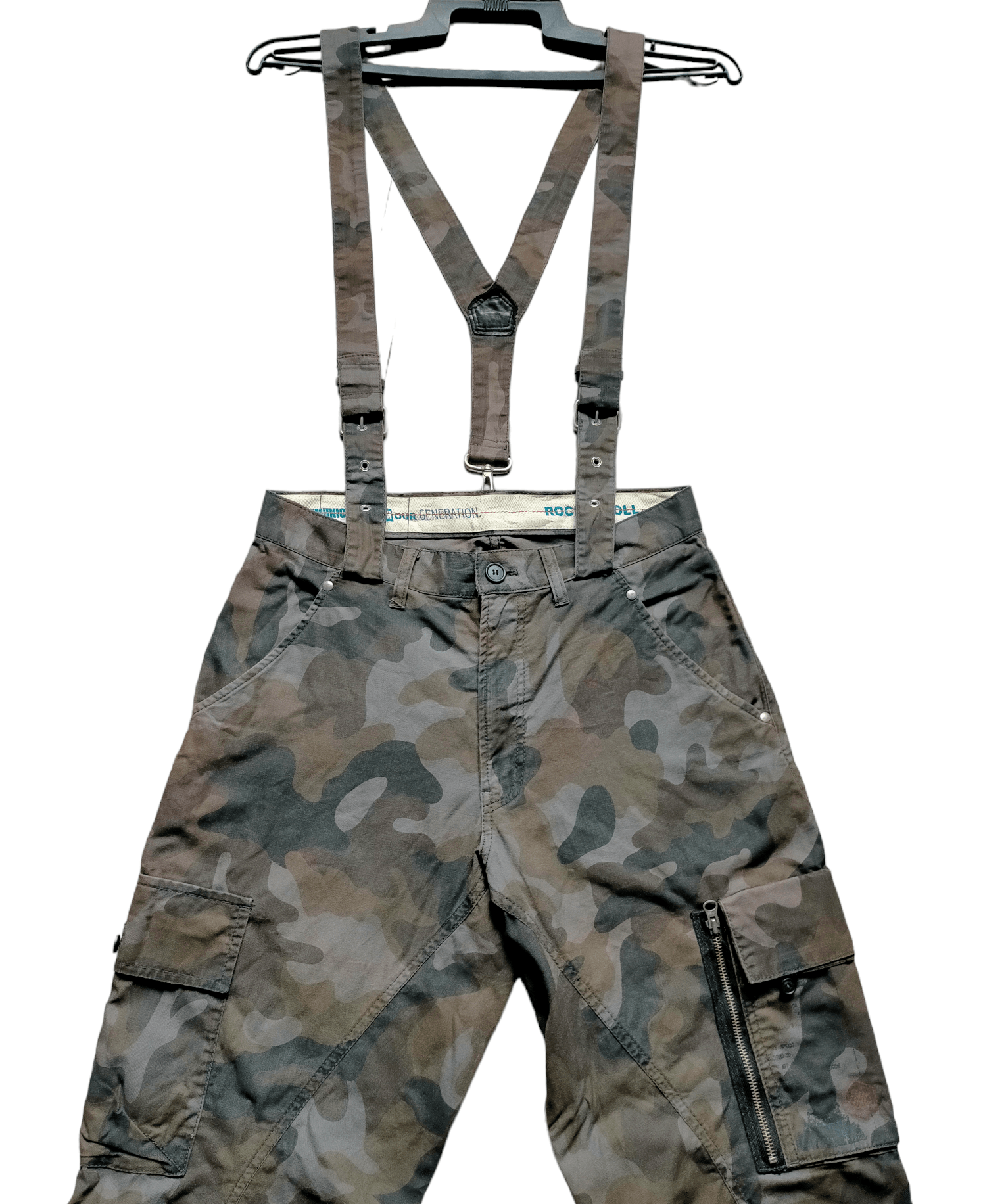 PPFM PPFM Camo Cargo Suspender Pants Size US 31 - 6 Thumbnail