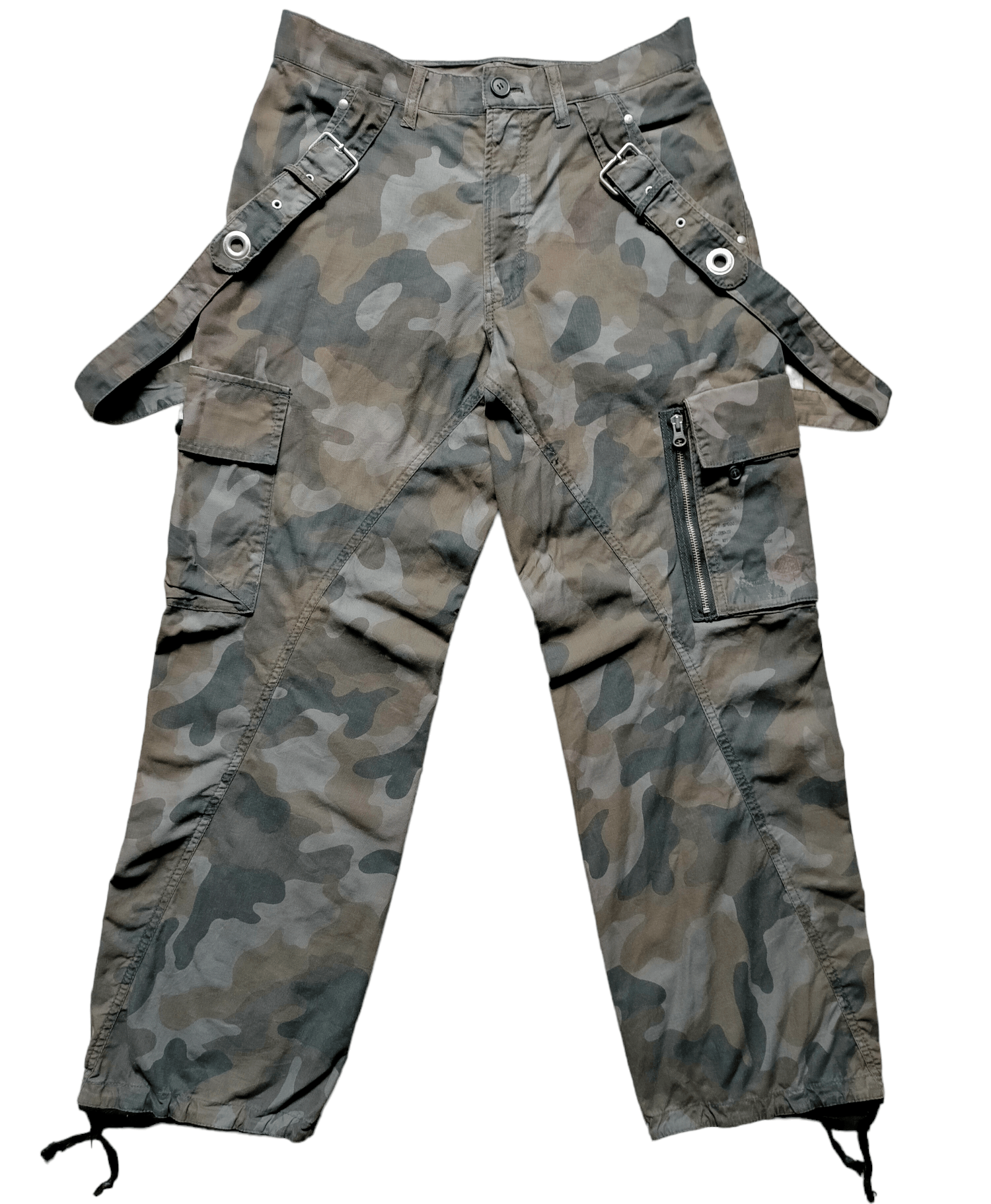 PPFM PPFM Camo Cargo Suspender Pants Size US 31 - 1 Thumbnail