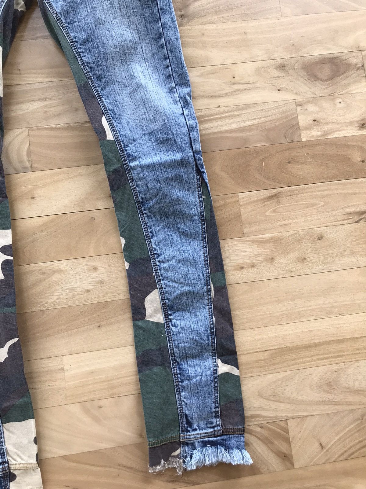 Vintage Camo Flare Denim Light Wash Size US 28 / EU 44 - 4 Thumbnail