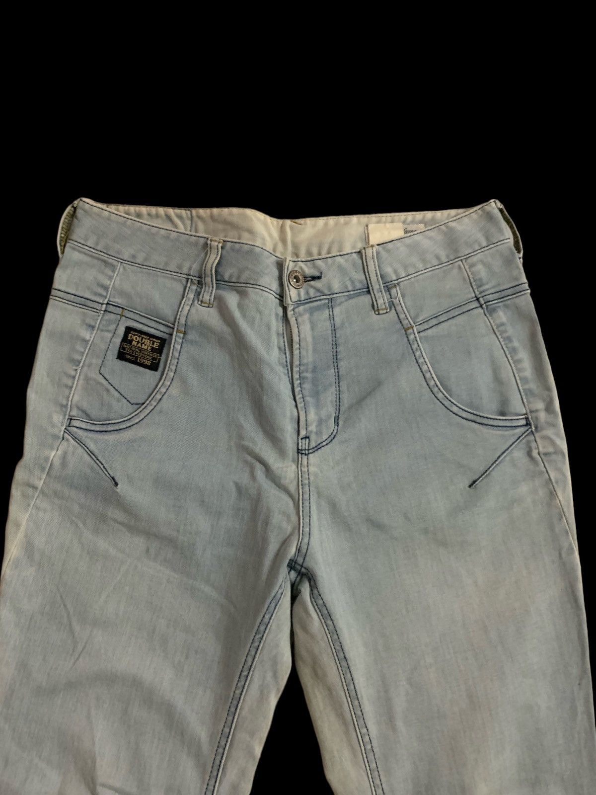 Designer × Japanese Brand × Vintage Vintage Double Name Soft Denim Jeans Size US 31 - 5 Thumbnail