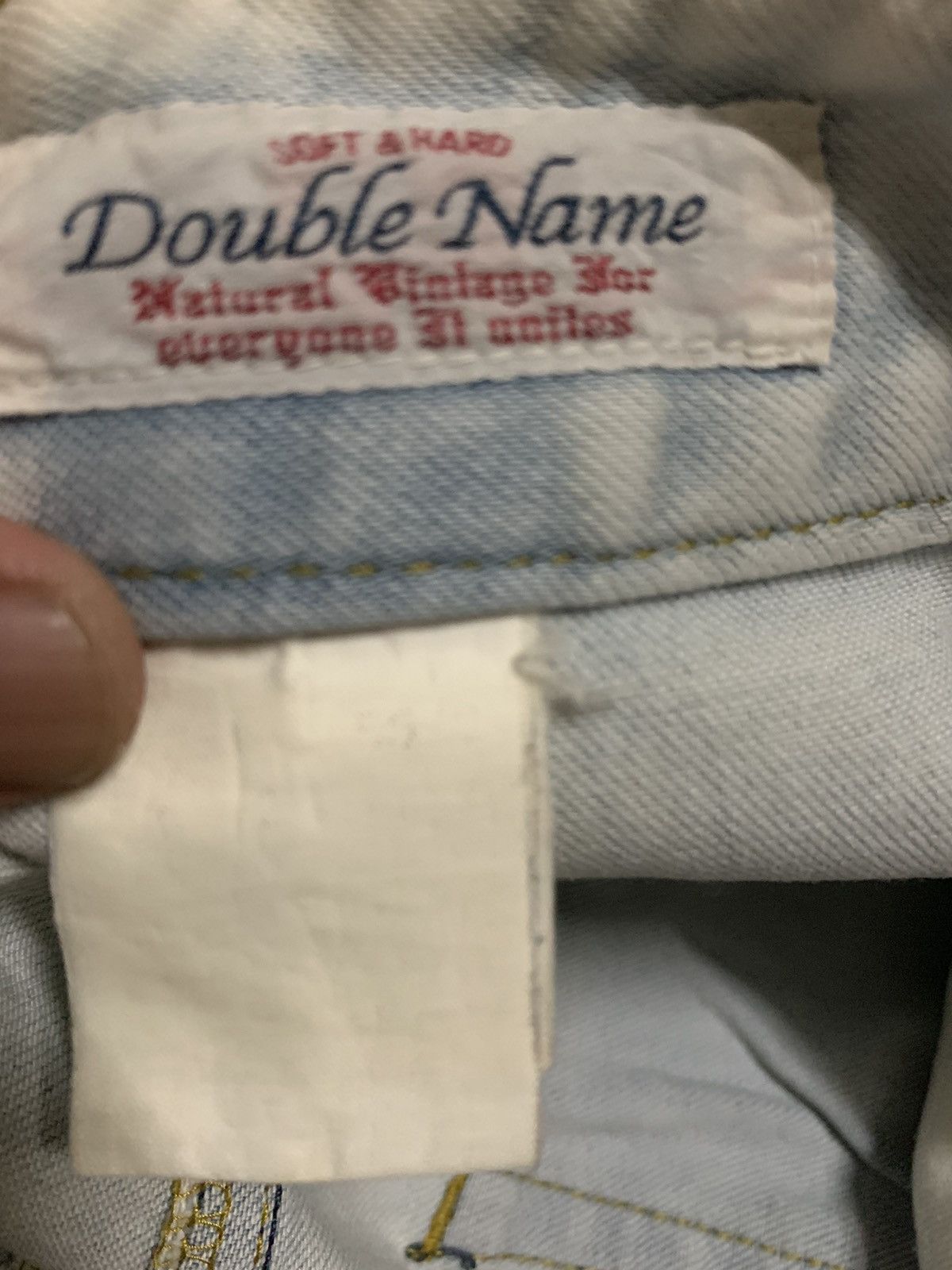 Designer × Japanese Brand × Vintage Vintage Double Name Soft Denim Jeans Size US 31 - 8 Thumbnail