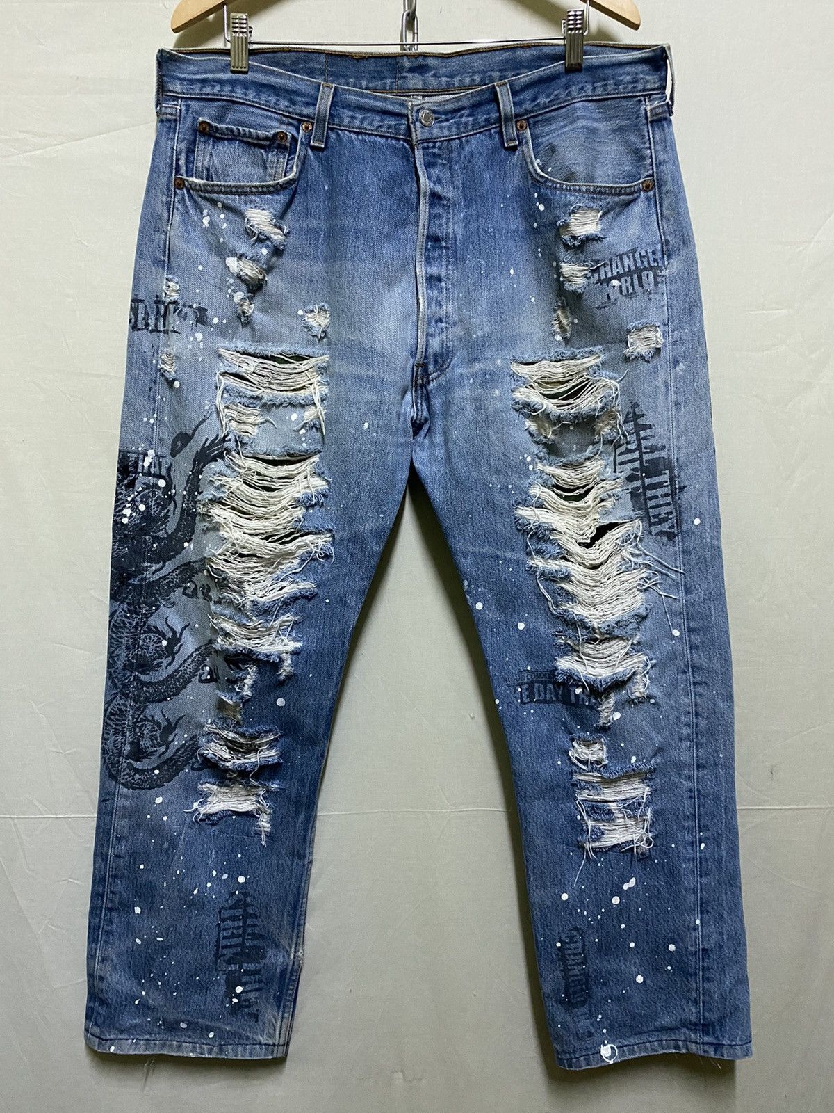 Levi's Vintage Thrashed Levi's 501 USA Painter Distressed Jeans Size US 38 / EU 54 - 1 Thumbnail