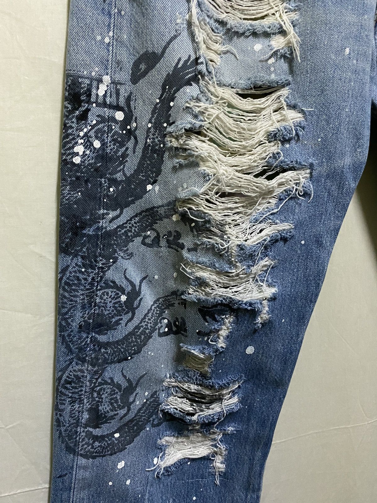Levi's Vintage Thrashed Levi's 501 USA Painter Distressed Jeans Size US 38 / EU 54 - 3 Thumbnail