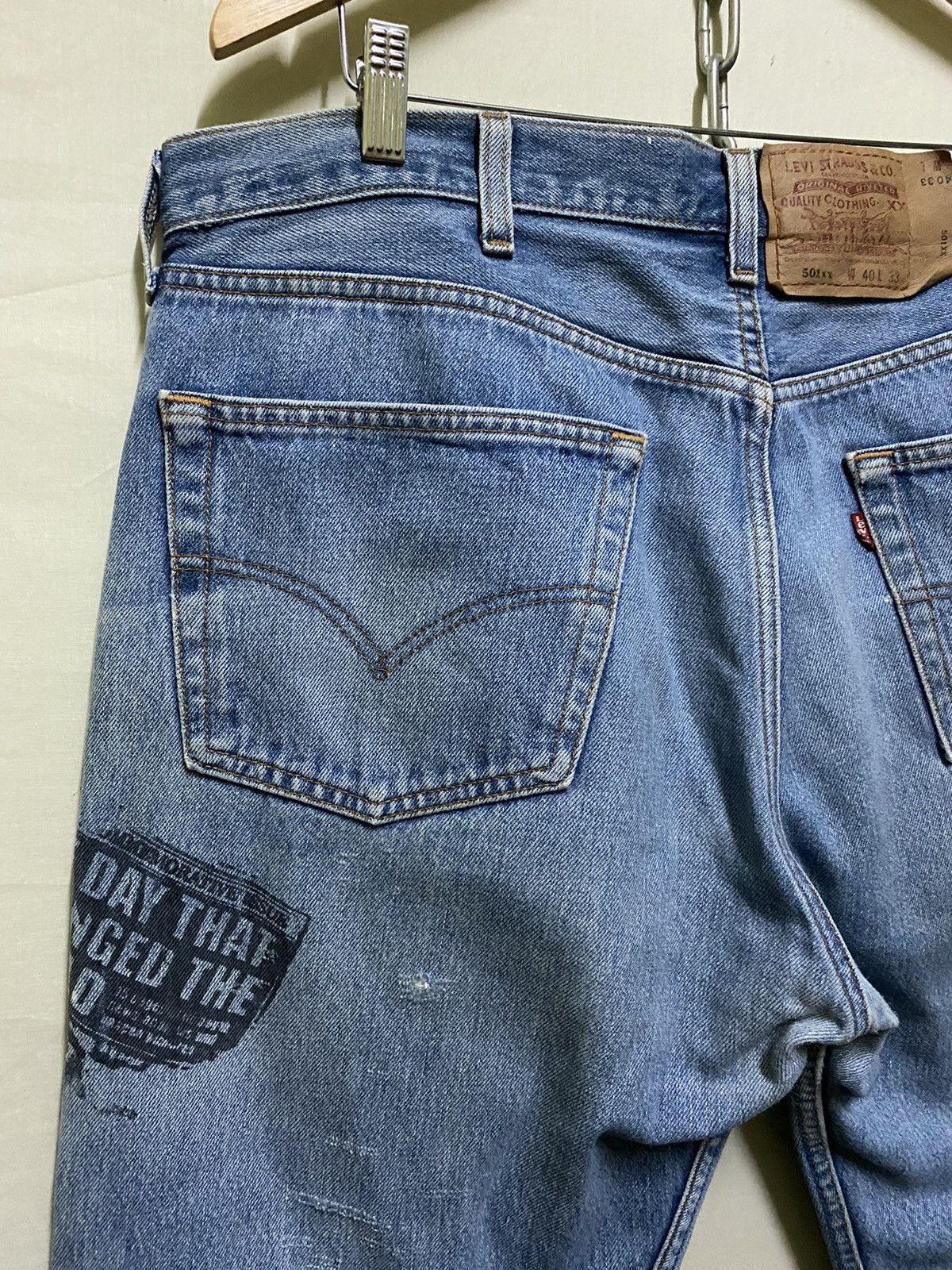 Levi's Vintage Thrashed Levi's 501 USA Painter Distressed Jeans Size US 38 / EU 54 - 10 Thumbnail