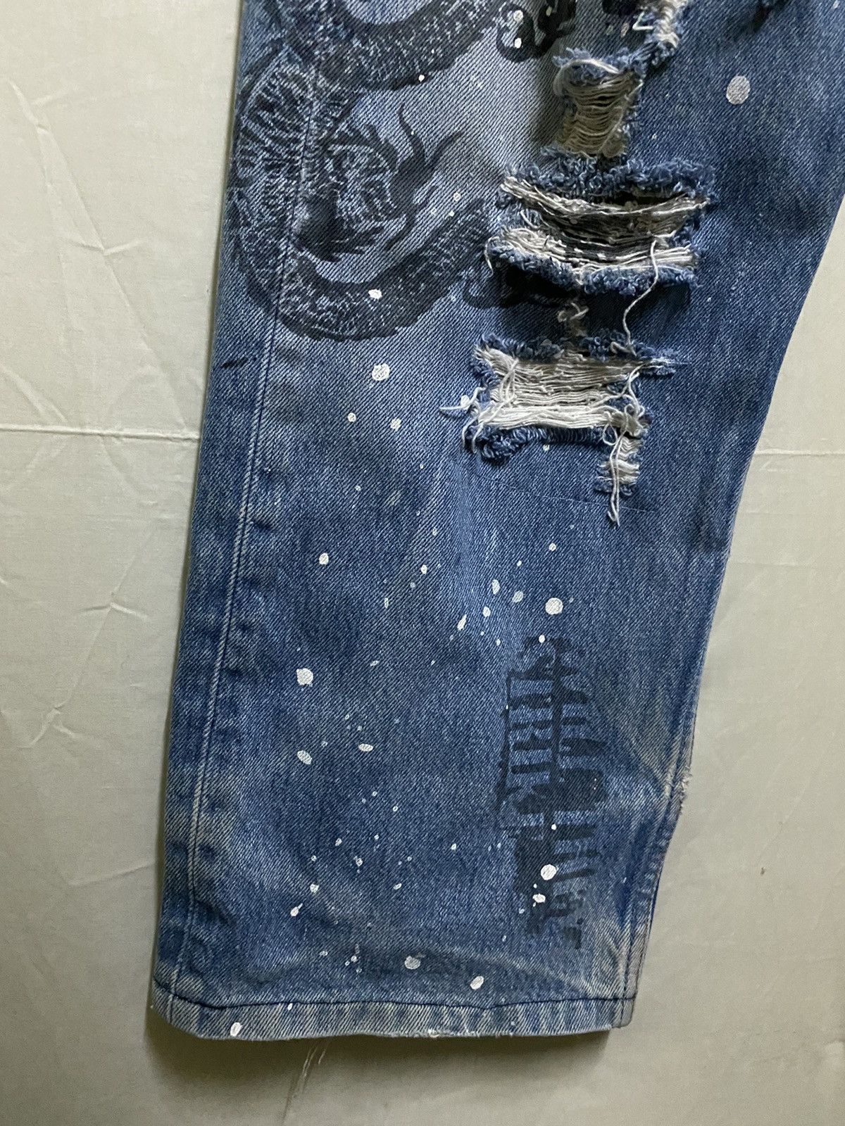 Levi's Vintage Thrashed Levi's 501 USA Painter Distressed Jeans Size US 38 / EU 54 - 4 Thumbnail