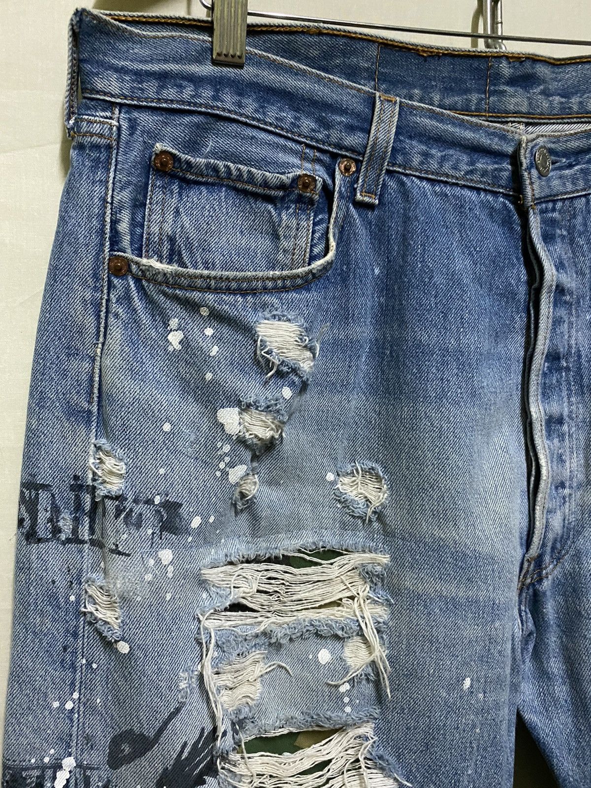 Levi's Vintage Thrashed Levi's 501 USA Painter Distressed Jeans Size US 38 / EU 54 - 2 Thumbnail