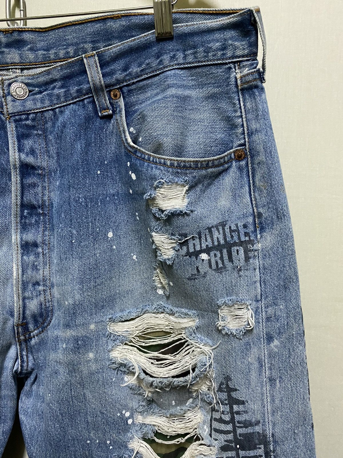 Levi's Vintage Thrashed Levi's 501 USA Painter Distressed Jeans Size US 38 / EU 54 - 5 Thumbnail