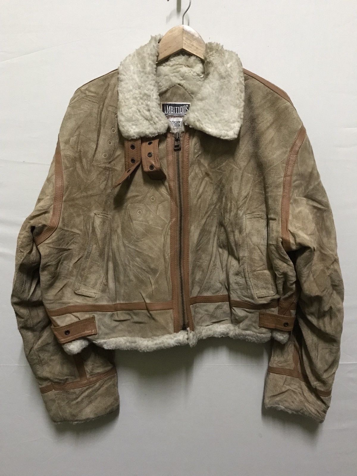 Japanese Brand Ambitious Shearling Leather Jacket Size US M / EU 48-50 / 2 - 1 Thumbnail