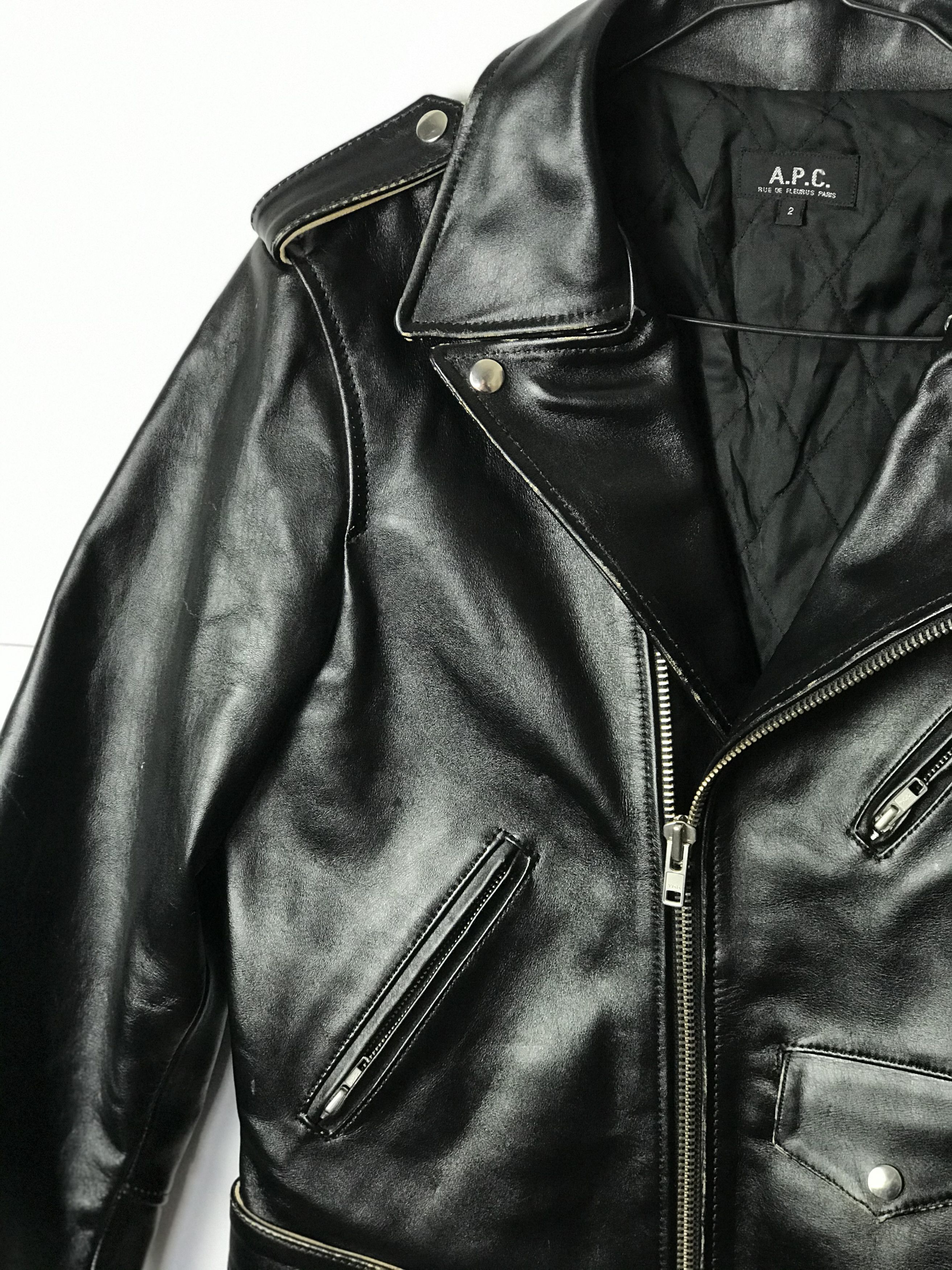 A.P.C. A.P.C. Biker leather jacket vintage Size US M / EU 48-50 / 2 - 2 Thumbnail