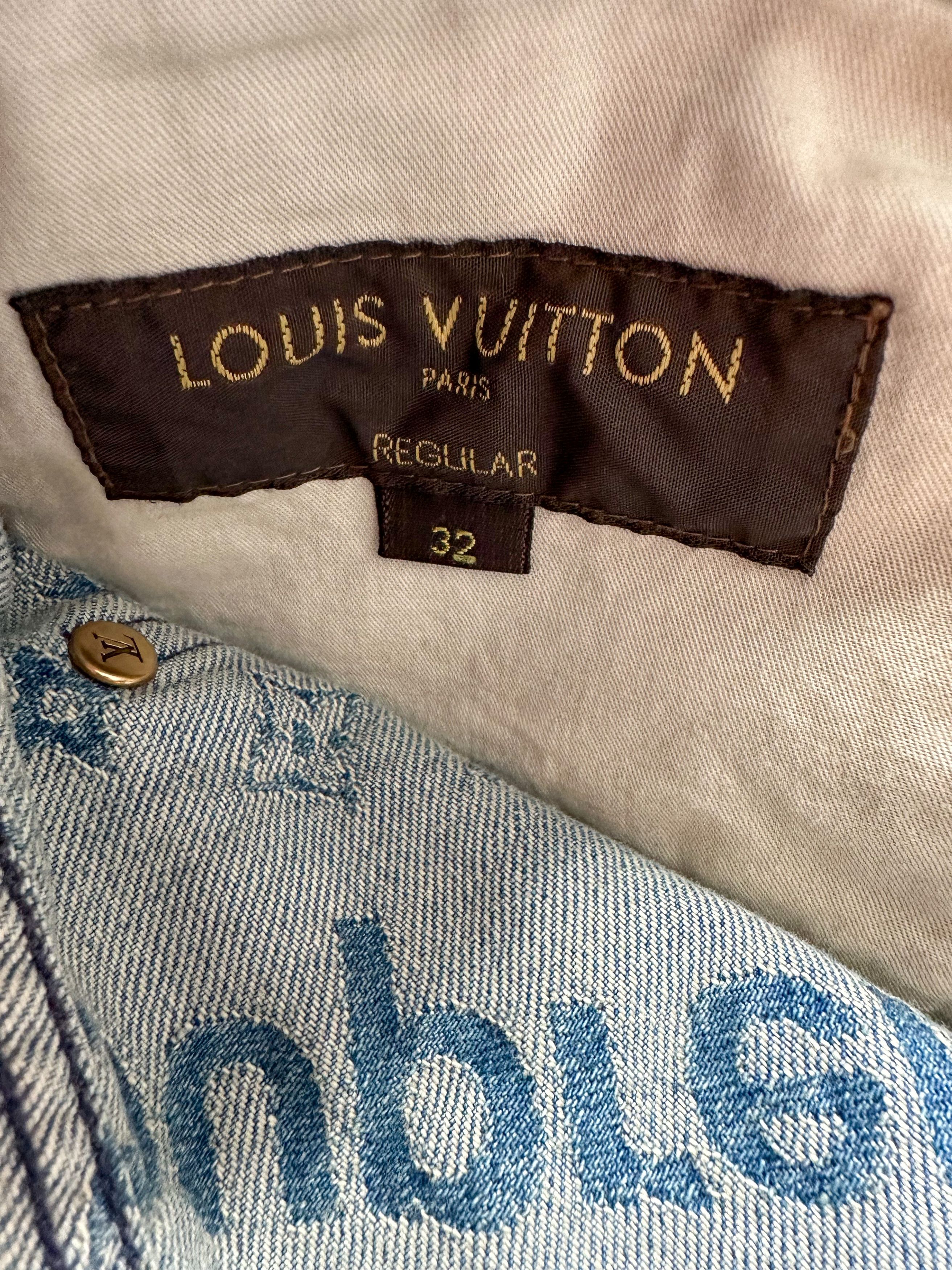 Louis Vuitton × Supreme Louis Vuitton Supreme Blue Monogram Jeans Size US 32 / EU 48 - 5 Thumbnail
