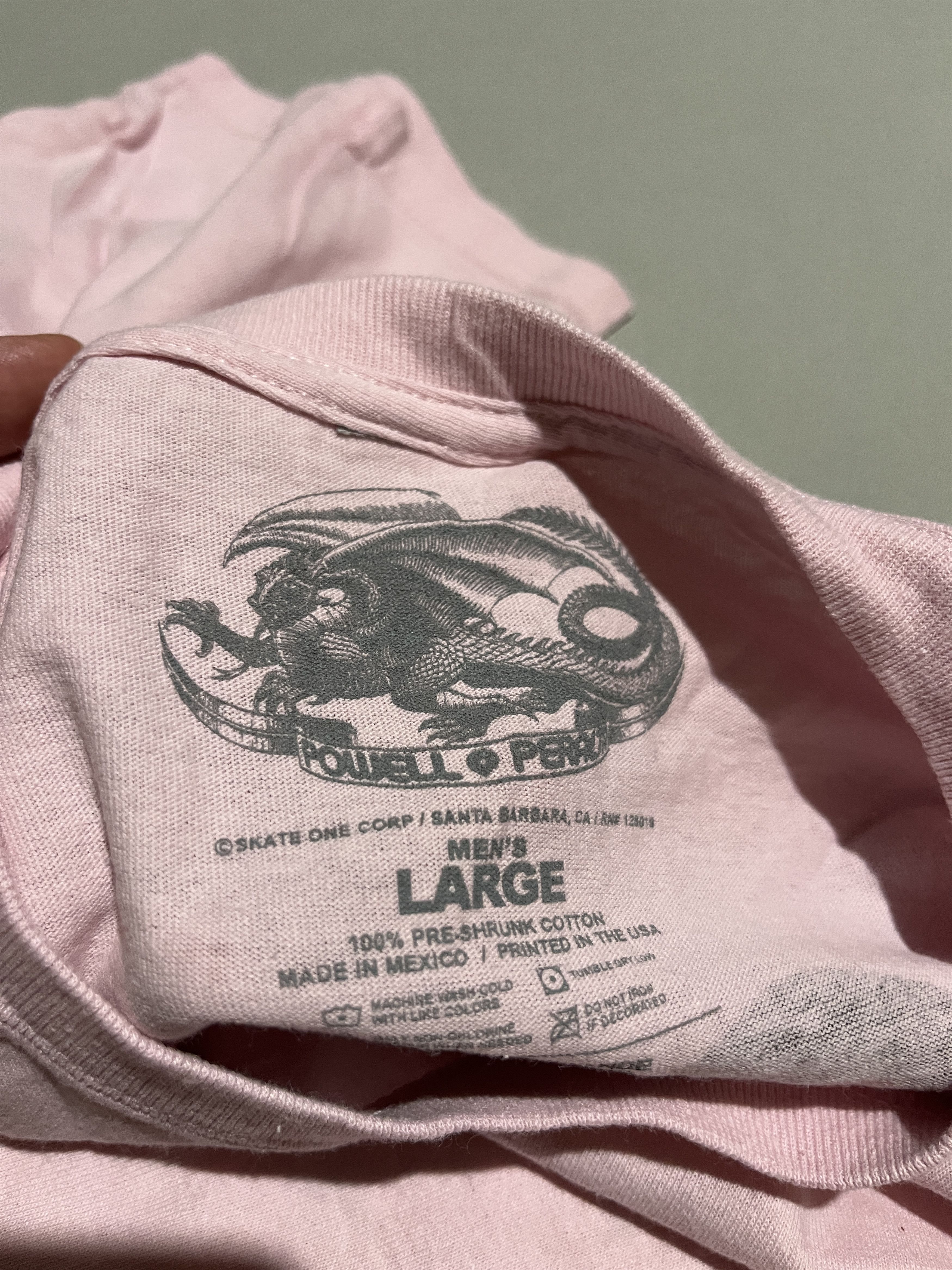 Bones × Powell Peralta Powell Peralta BONES Pink Skateboarding T-shirt Size US L / EU 52-54 / 3 - 9 Thumbnail