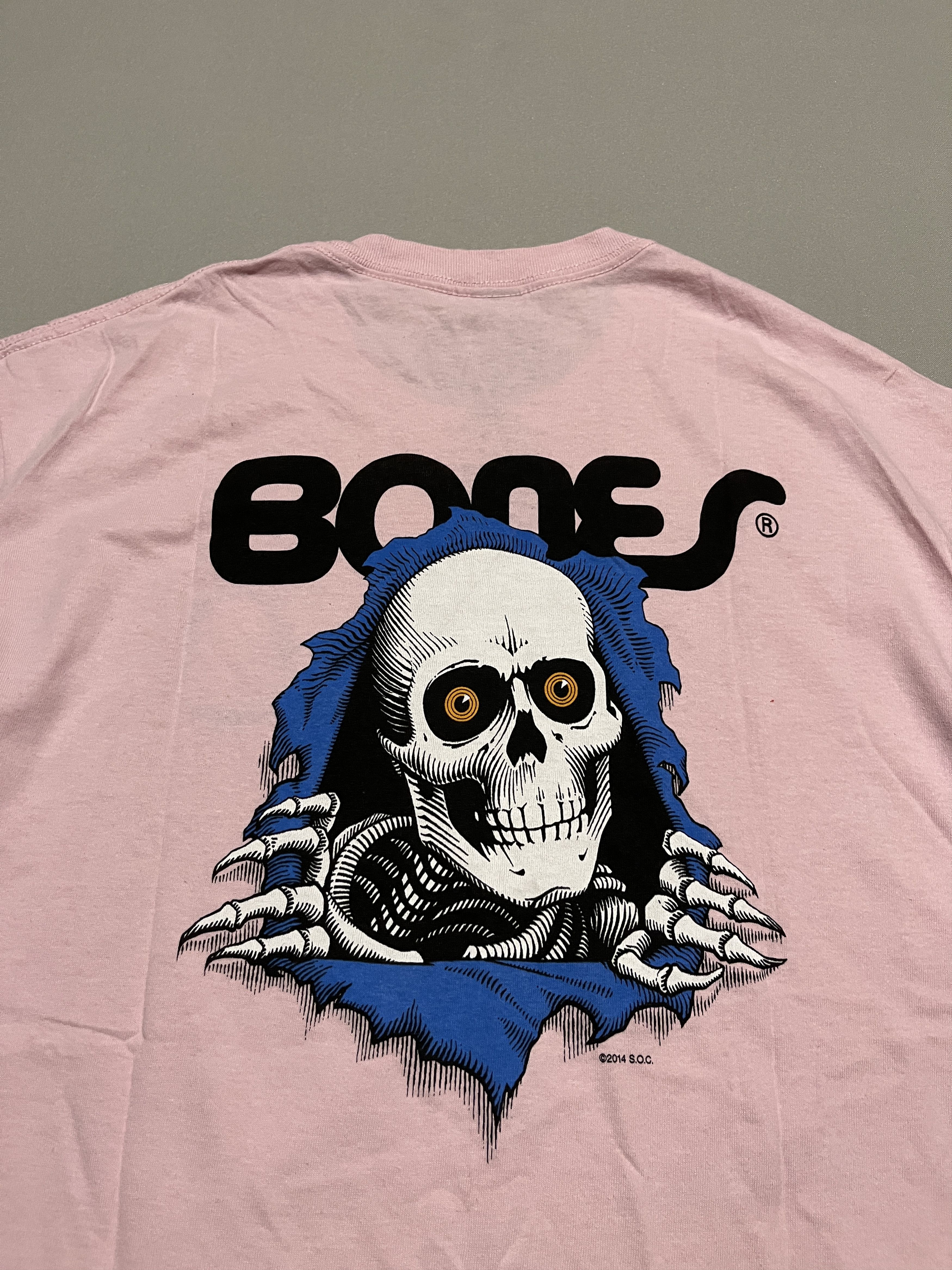 Bones × Powell Peralta Powell Peralta BONES Pink Skateboarding T-shirt Size US L / EU 52-54 / 3 - 2 Thumbnail