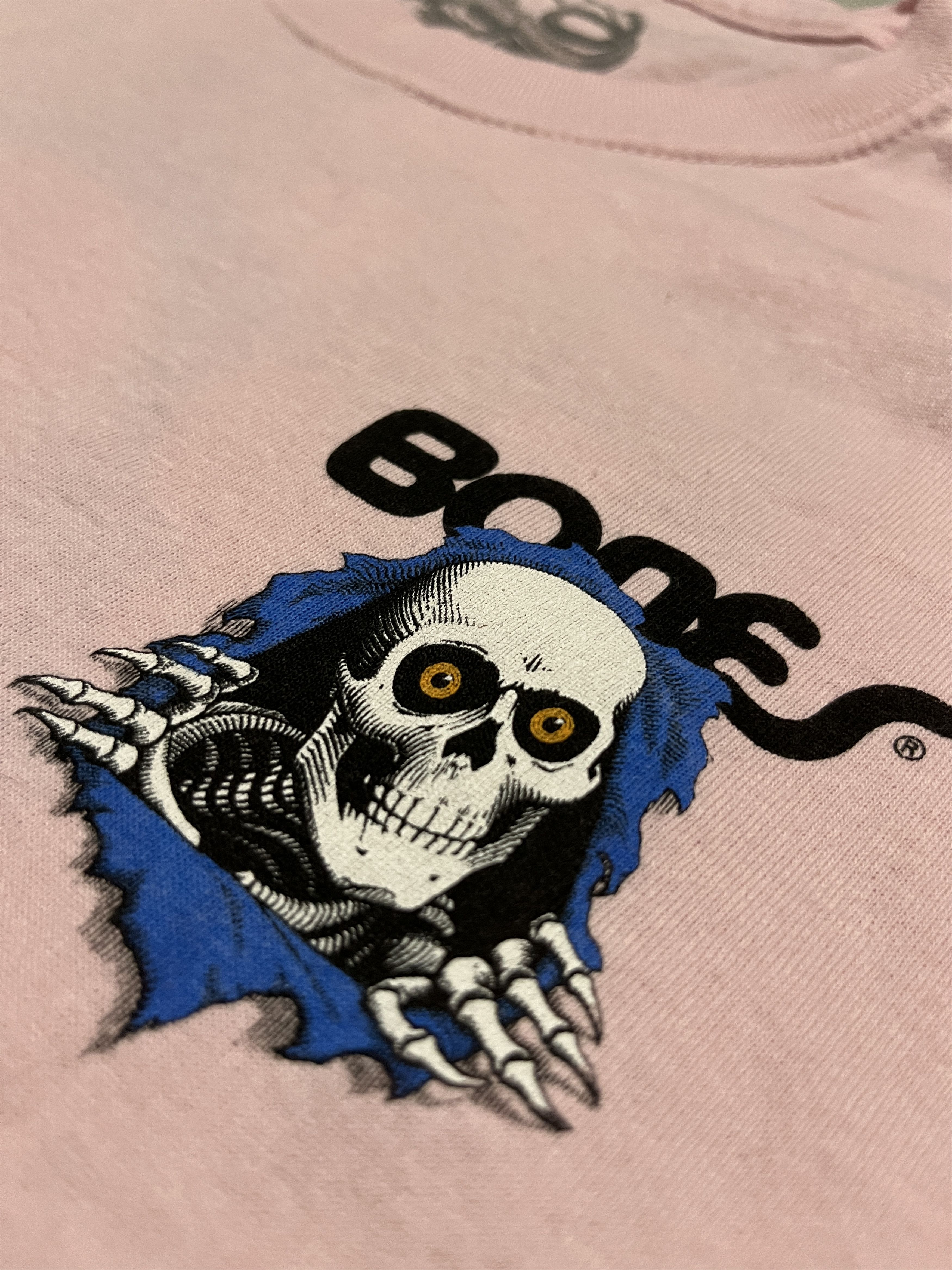Bones × Powell Peralta Powell Peralta BONES Pink Skateboarding T-shirt Size US L / EU 52-54 / 3 - 7 Thumbnail