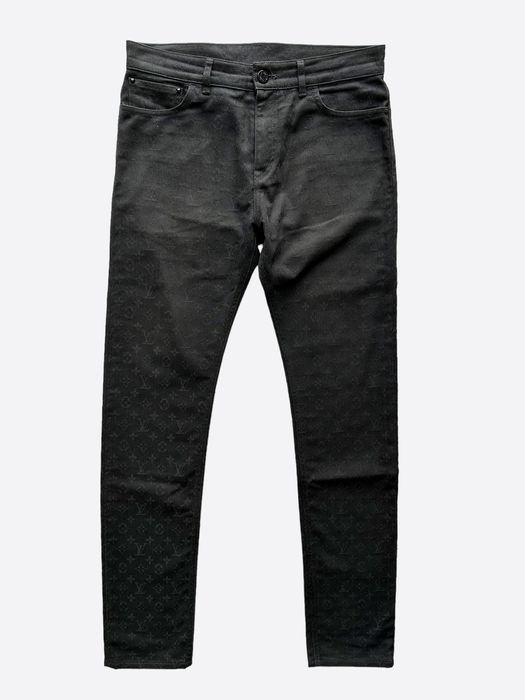 Louis Vuitton Black Monogram Slim Jeans