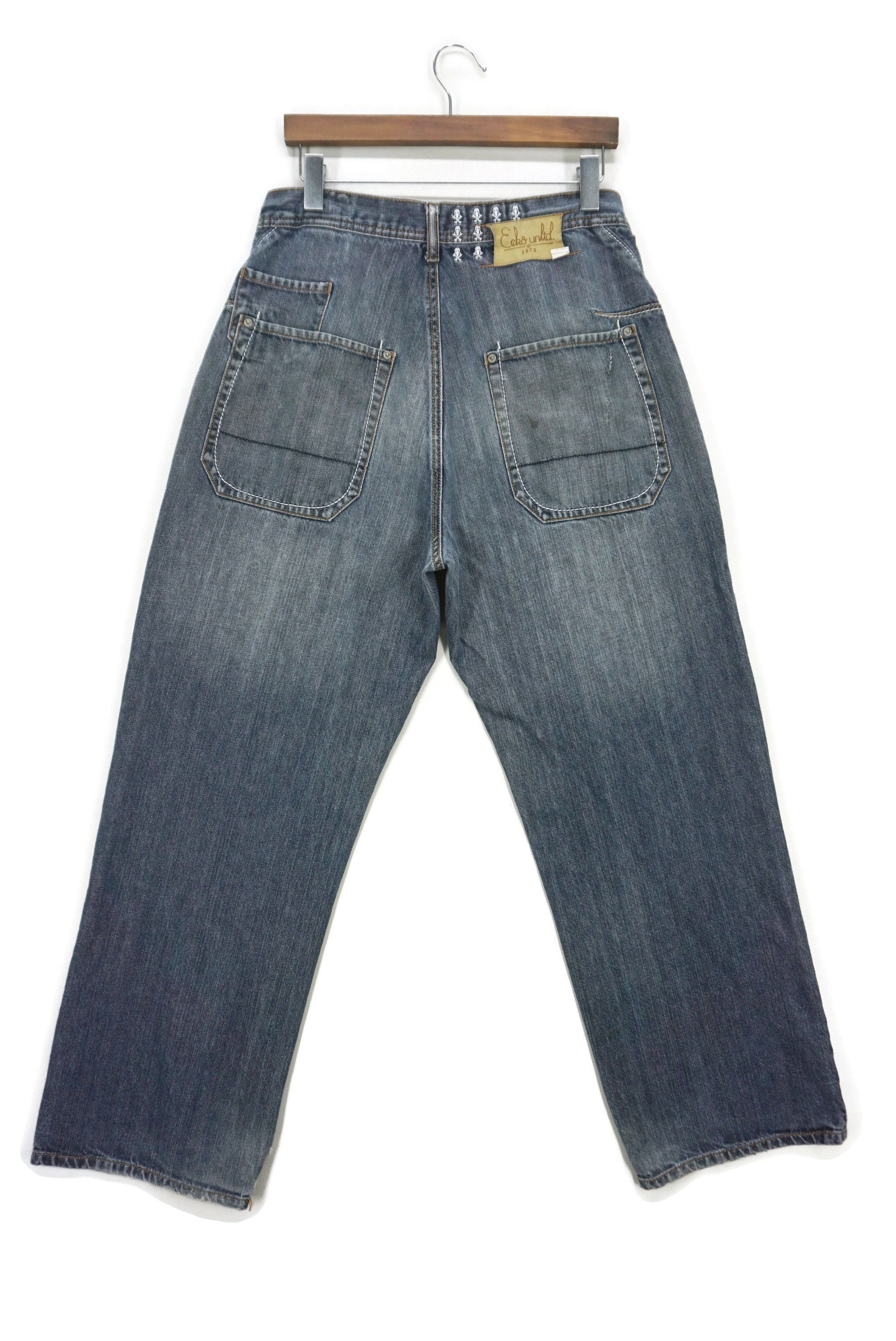 image of Ecko Unltd x Marc Ecko Baggy Hip Hop Skateboards Baggy Fit Jeans Loose Pants in Blue (Size 34)