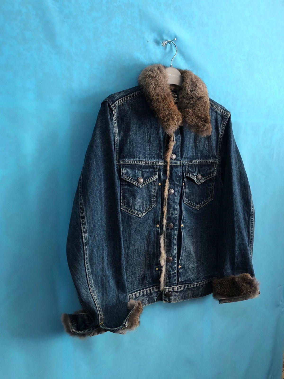 FOB Factory trucker fur indigo #1197 Size US M / EU 48-50 / 2 - 7 Thumbnail