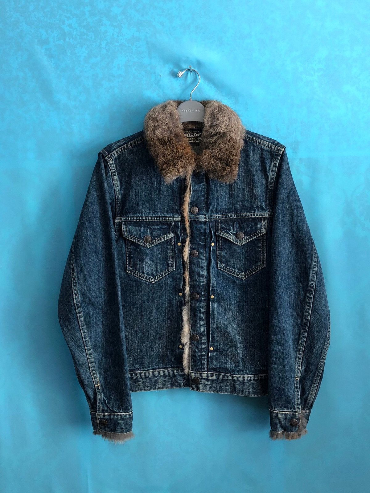 FOB Factory trucker fur indigo #1197 Size US M / EU 48-50 / 2 - 2 Thumbnail