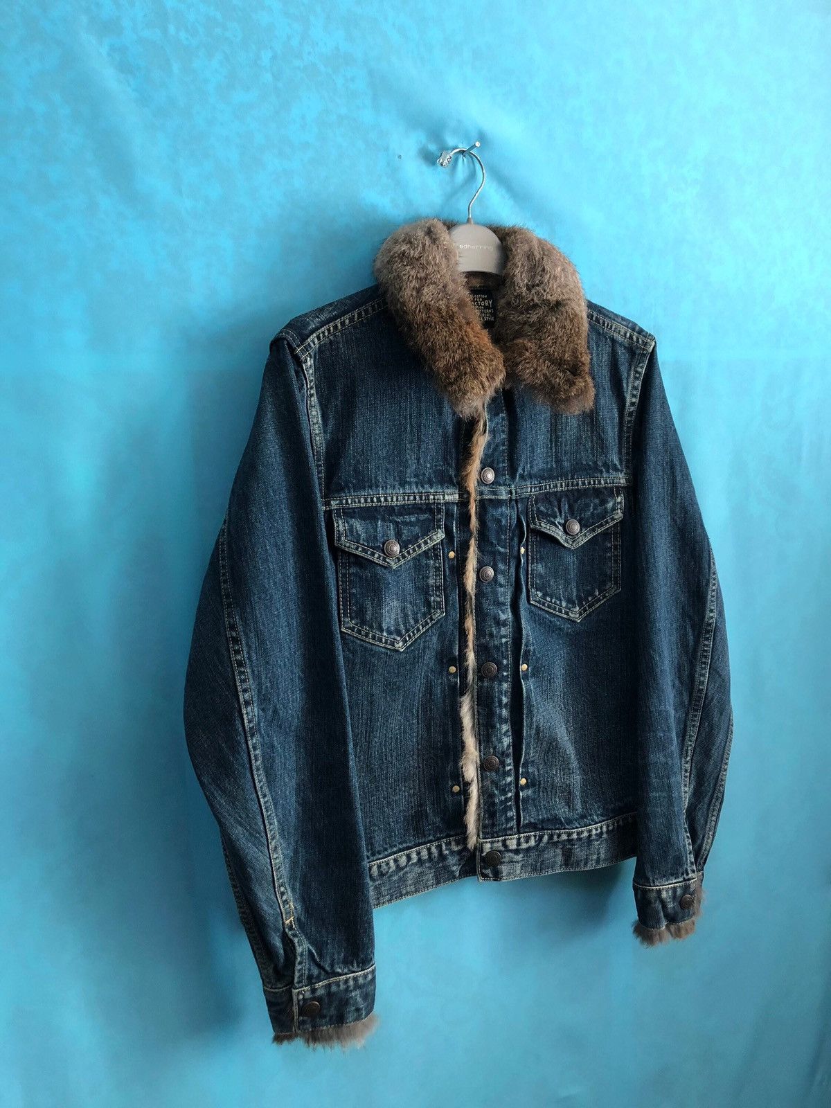FOB Factory trucker fur indigo #1197 Size US M / EU 48-50 / 2 - 3 Thumbnail