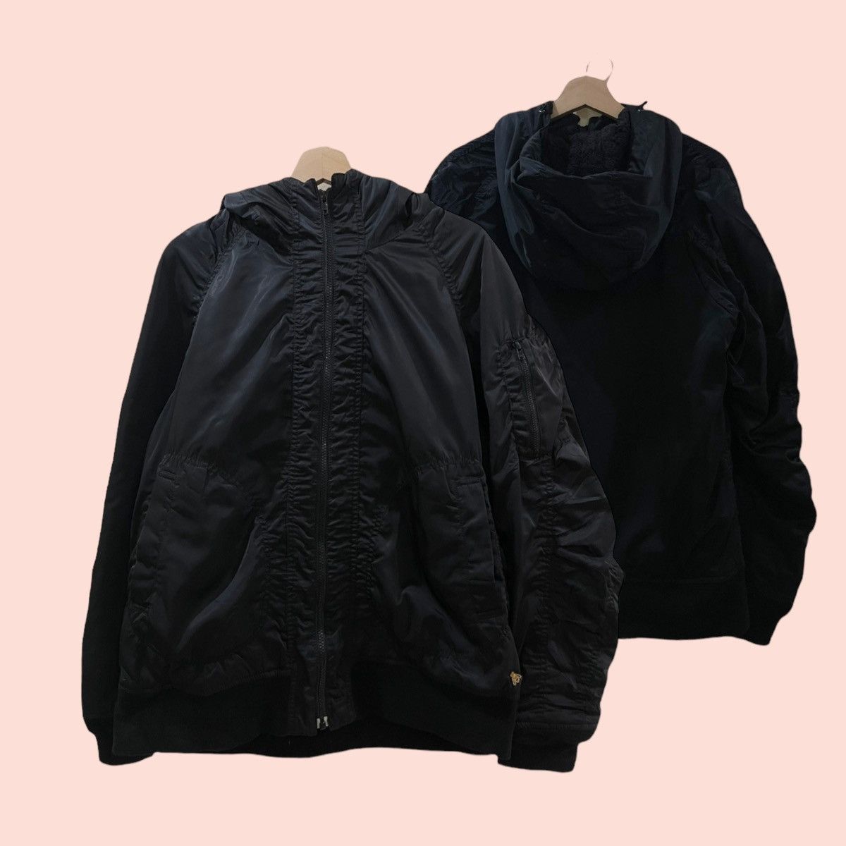 image of Jun Takahashi x Kiminori Morishita Vintage Uniqlo X Kiminori Morishita Hooded Bomber Jacket in Blac