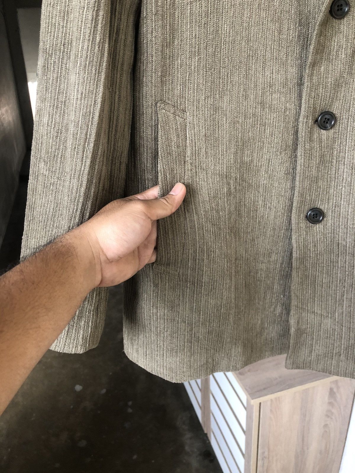 Issey Miyake Tete Homme by Issey Miyake Coduroy Jacket Like Homme Plisse Size US M / EU 48-50 / 2 - 12 Thumbnail