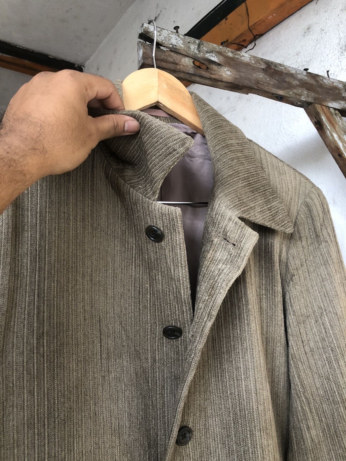 Issey Miyake Tete Homme by Issey Miyake Coduroy Jacket Like Homme Plisse Size US M / EU 48-50 / 2 - 15 Thumbnail
