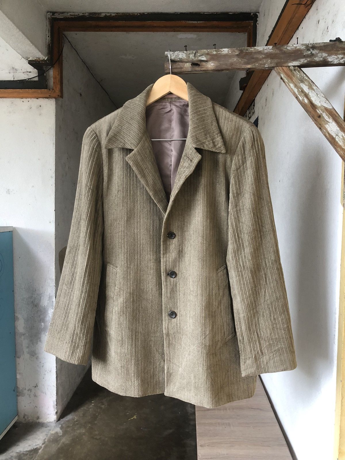 Issey Miyake Tete Homme by Issey Miyake Coduroy Jacket Like Homme Plisse Size US M / EU 48-50 / 2 - 7 Thumbnail