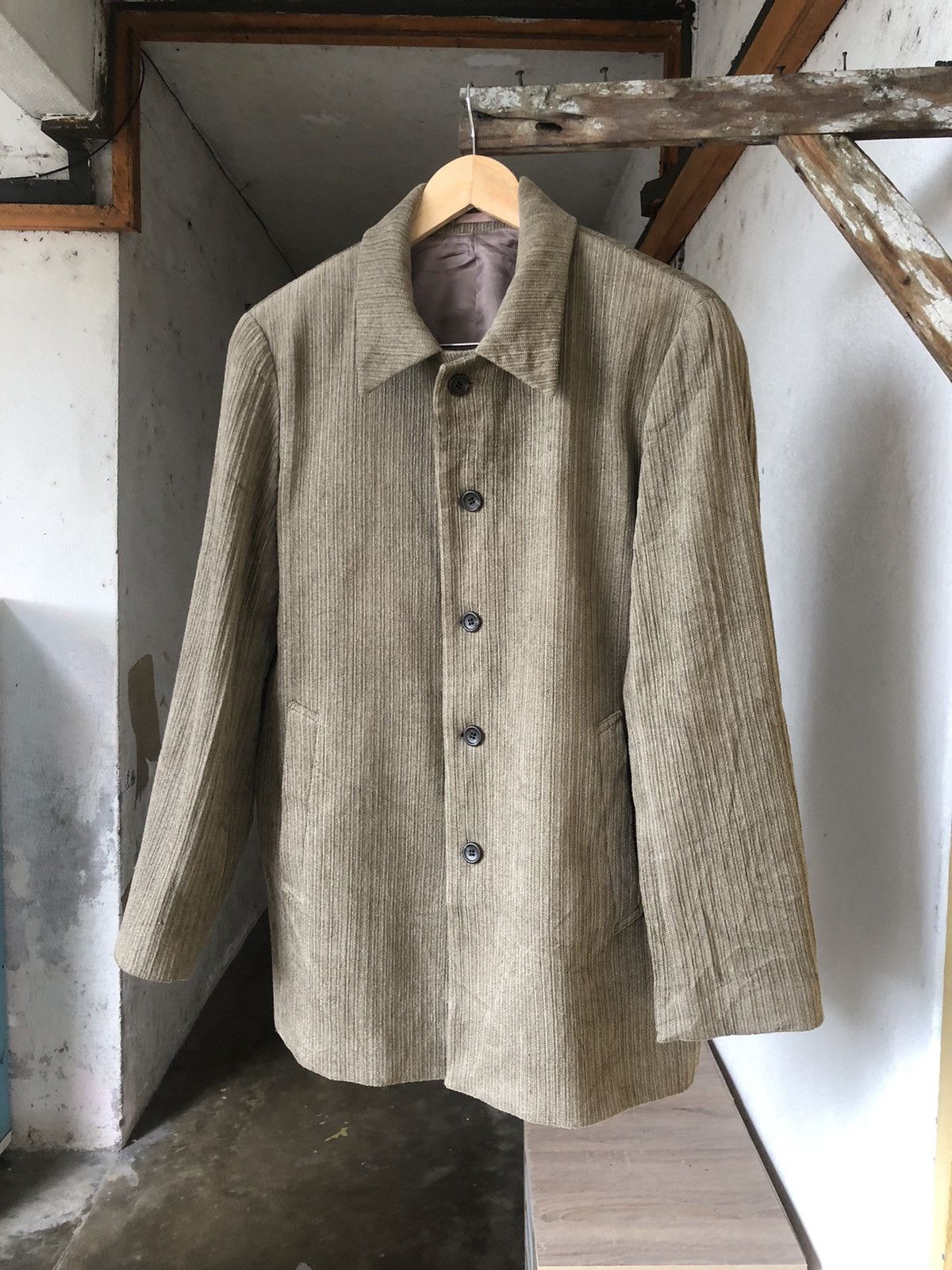 Issey Miyake Tete Homme by Issey Miyake Coduroy Jacket Like Homme Plisse Size US M / EU 48-50 / 2 - 2 Thumbnail