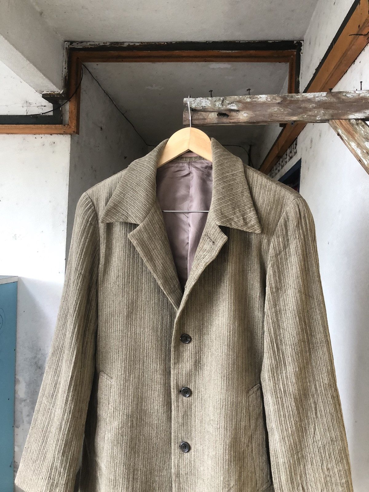 Issey Miyake Tete Homme by Issey Miyake Coduroy Jacket Like Homme Plisse Size US M / EU 48-50 / 2 - 5 Thumbnail