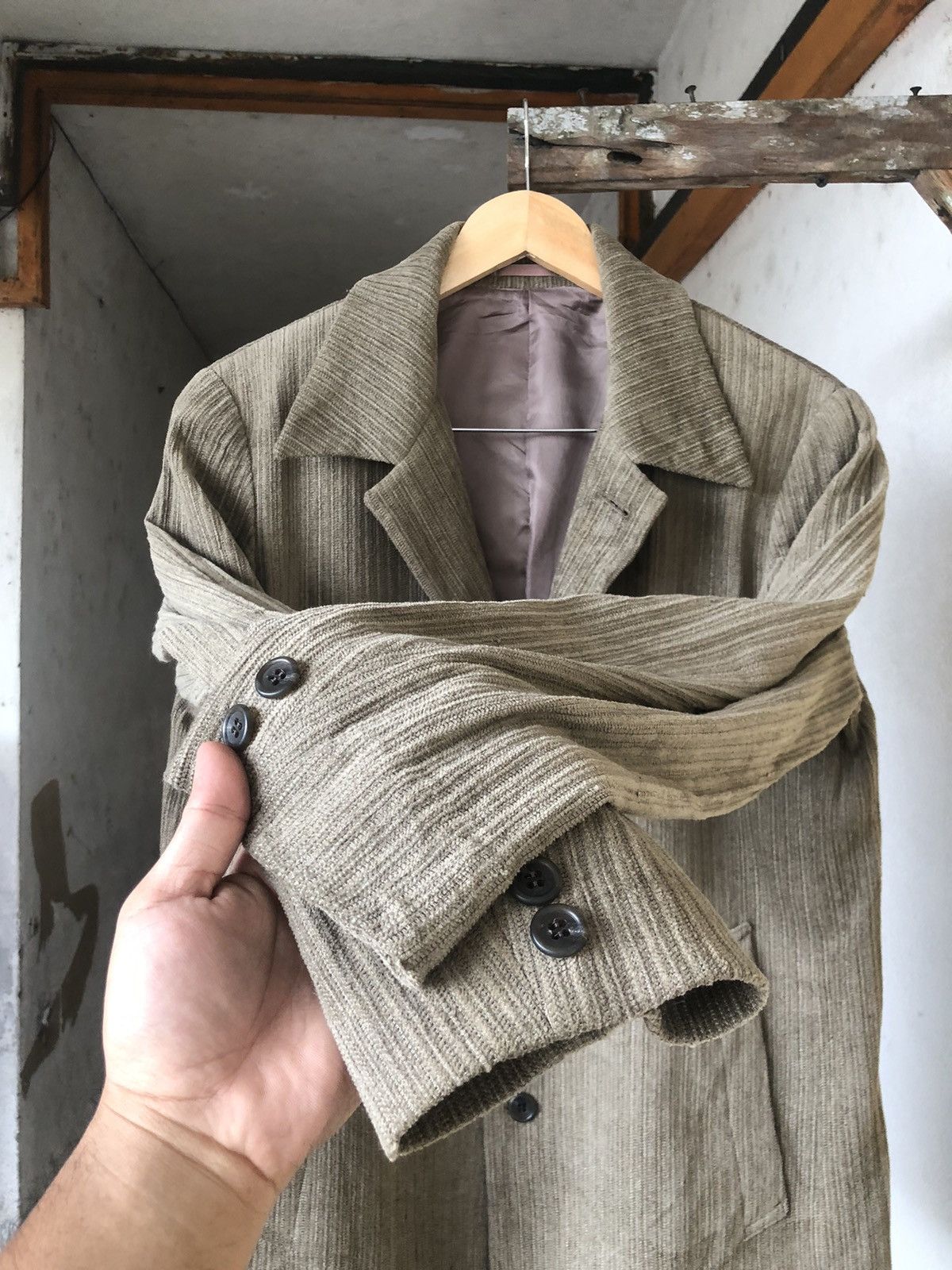 Issey Miyake Tete Homme by Issey Miyake Coduroy Jacket Like Homme Plisse Size US M / EU 48-50 / 2 - 13 Thumbnail