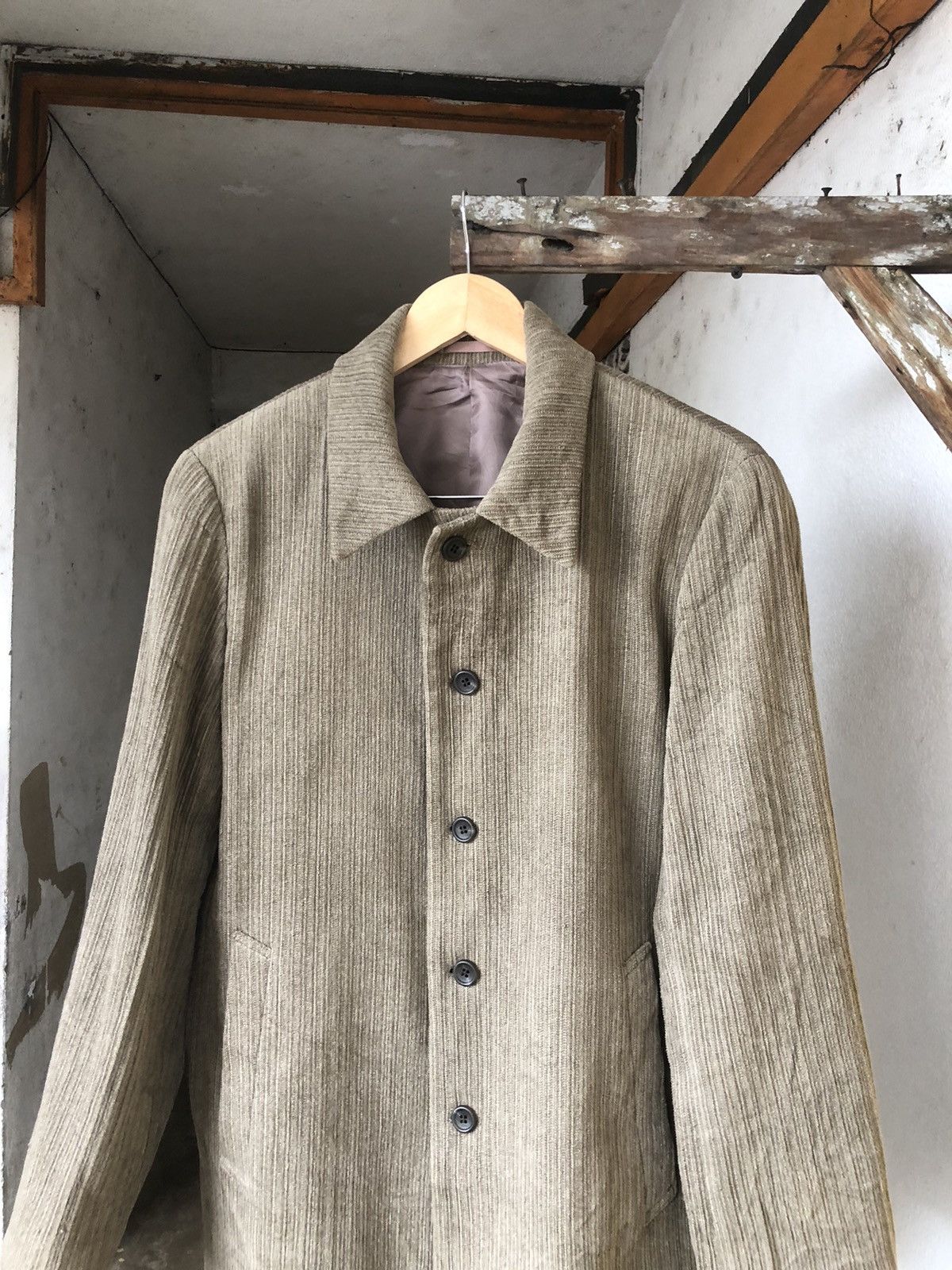 Issey Miyake Tete Homme by Issey Miyake Coduroy Jacket Like Homme Plisse Size US M / EU 48-50 / 2 - 3 Thumbnail