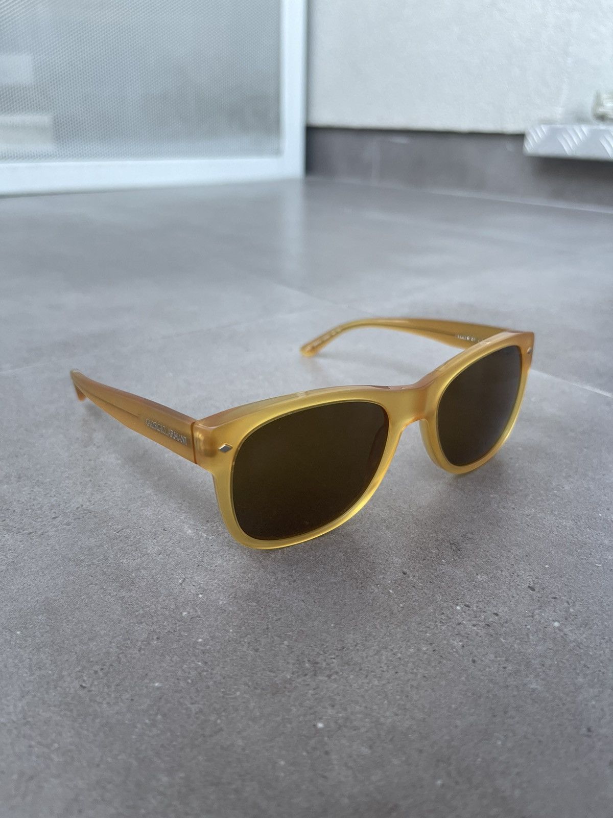 Emporio Armani Giorgio Armani AR8008 5006/52 Yellow Transparent Sunglasses Size ONE SIZE - 3 Thumbnail