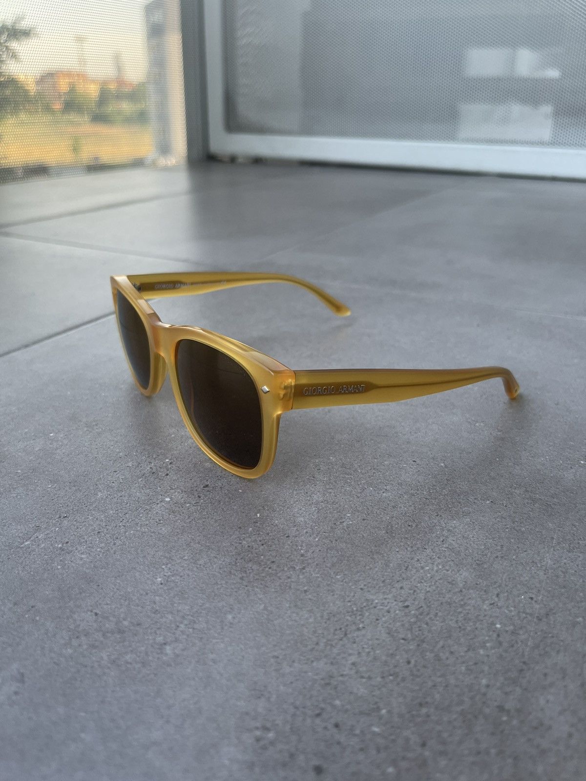 Emporio Armani Giorgio Armani AR8008 5006/52 Yellow Transparent Sunglasses Size ONE SIZE - 4 Thumbnail